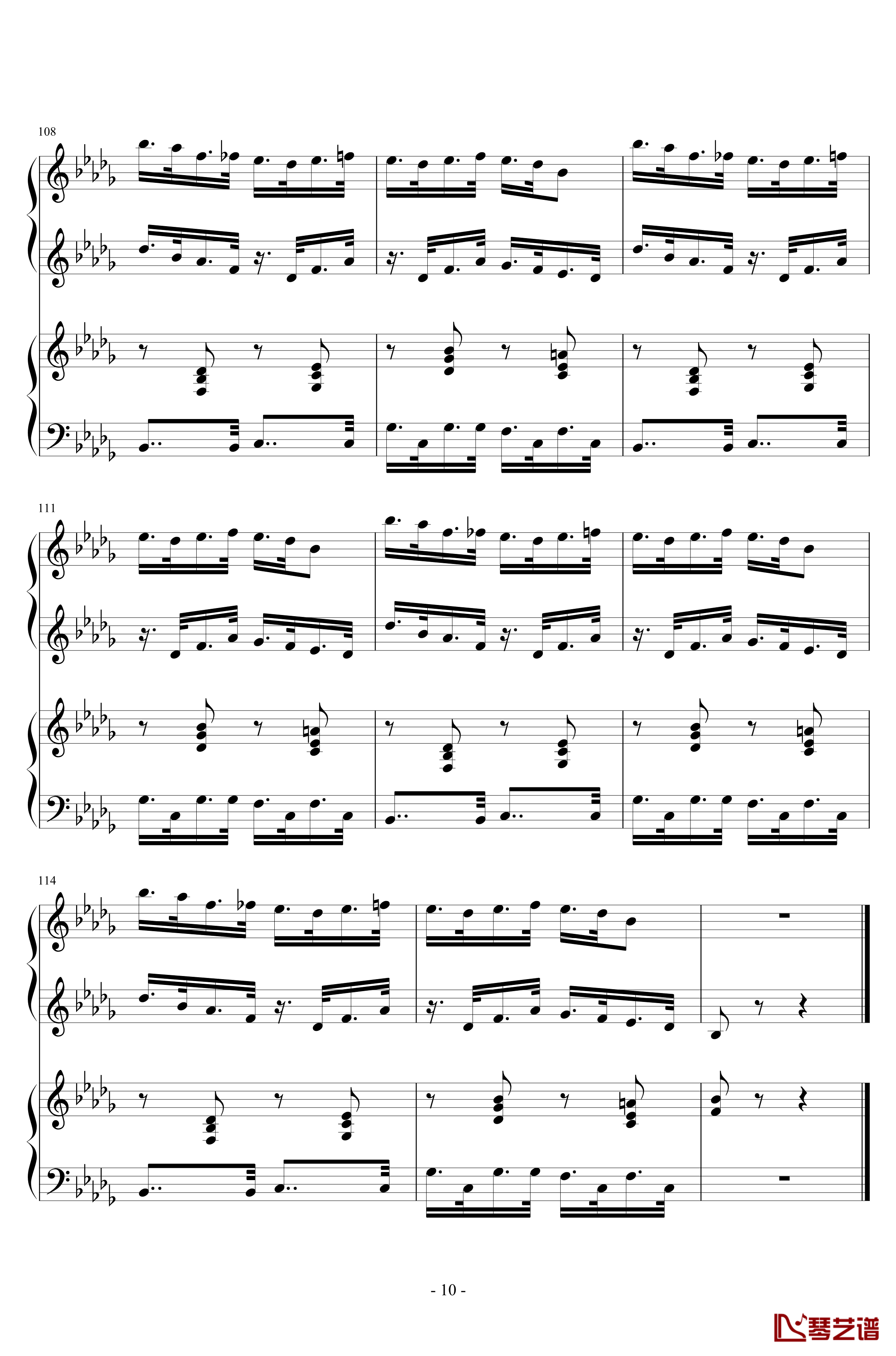 マインドブランド钢琴谱-足首版10