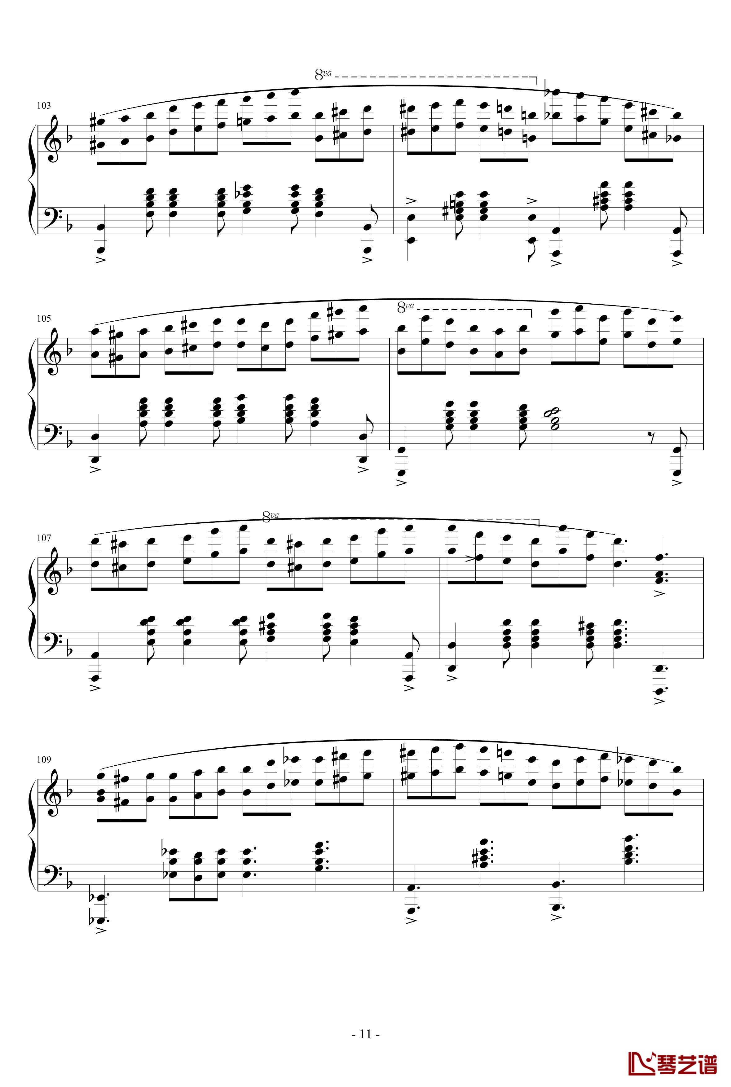 Etude in d Minor钢琴谱-Mazeppa秋涯11