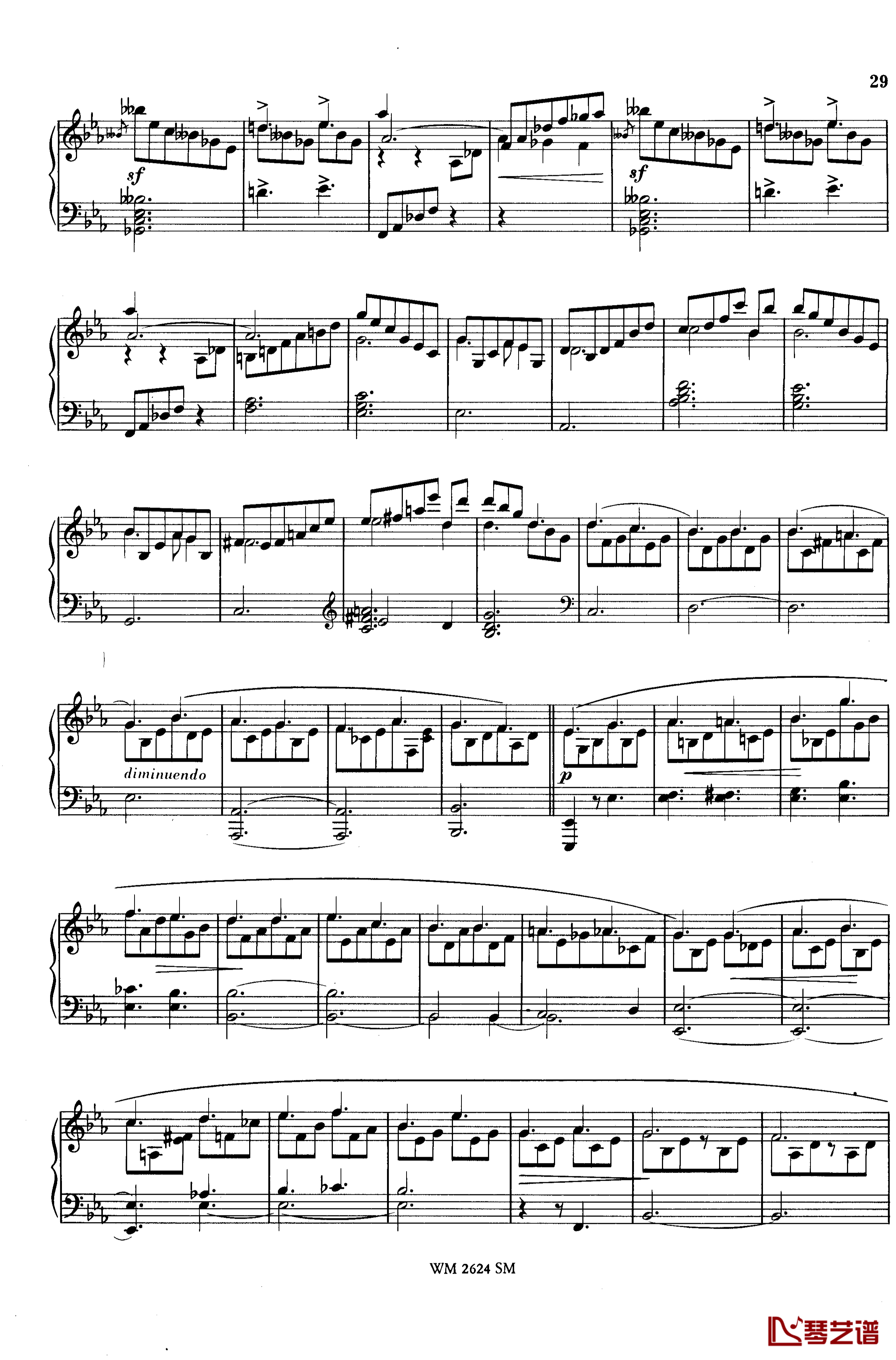 c小调第二谐谑曲Op.14钢琴谱-舒曼-克拉拉2