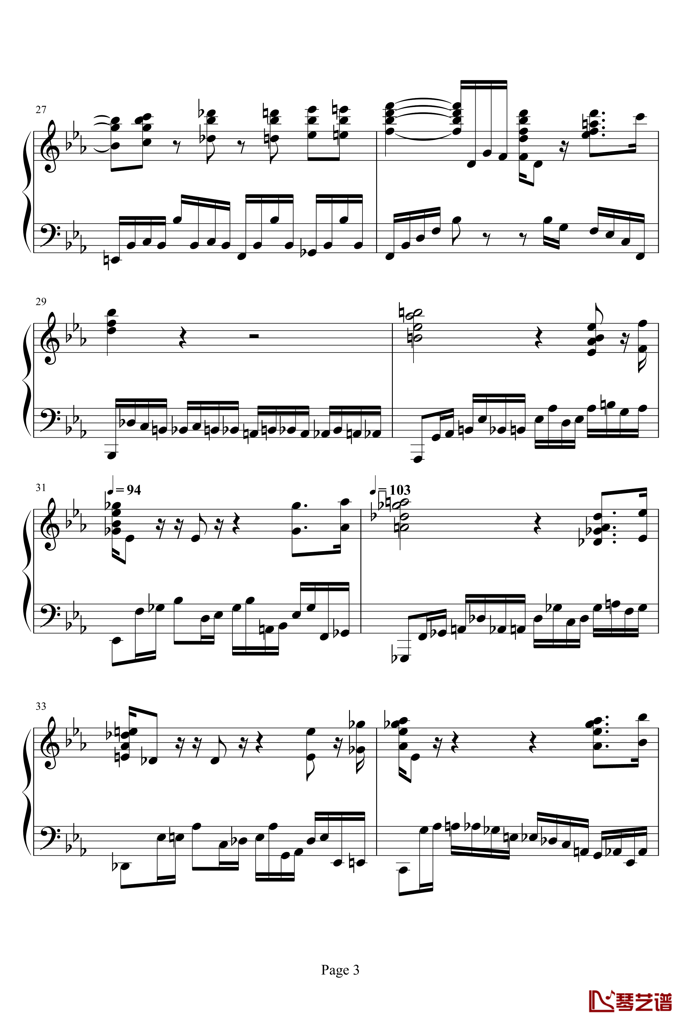 难般革命钢琴谱-肖邦-chopin3