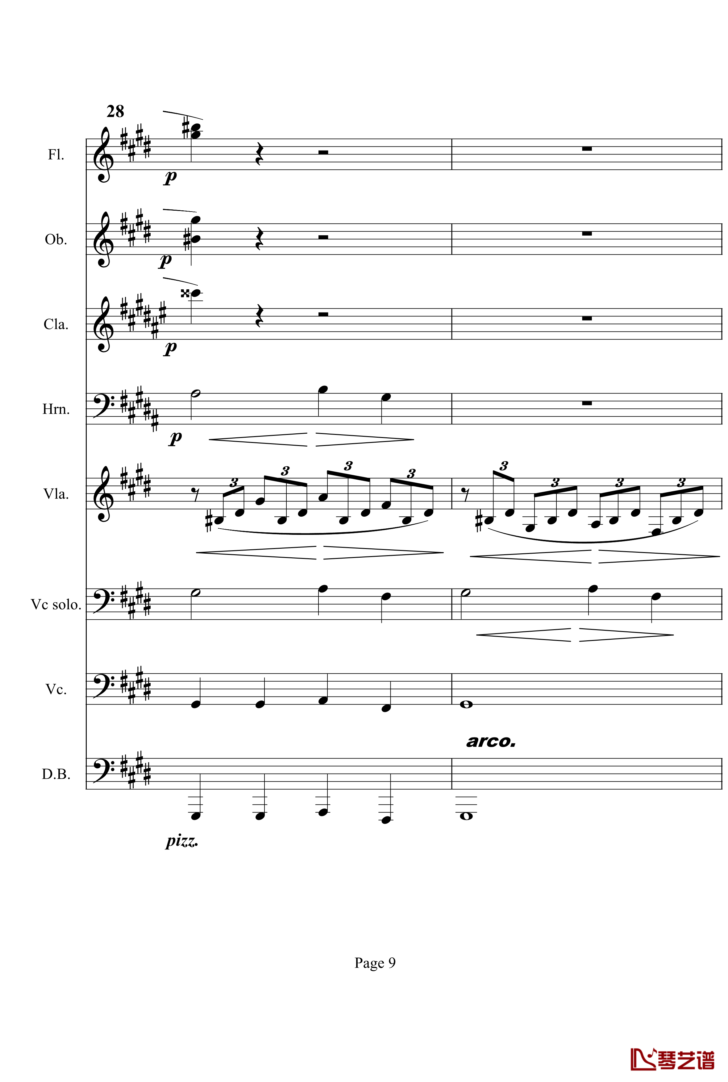 奏鸣曲之交响钢琴谱-第14首-Ⅰ-贝多芬-beethoven9