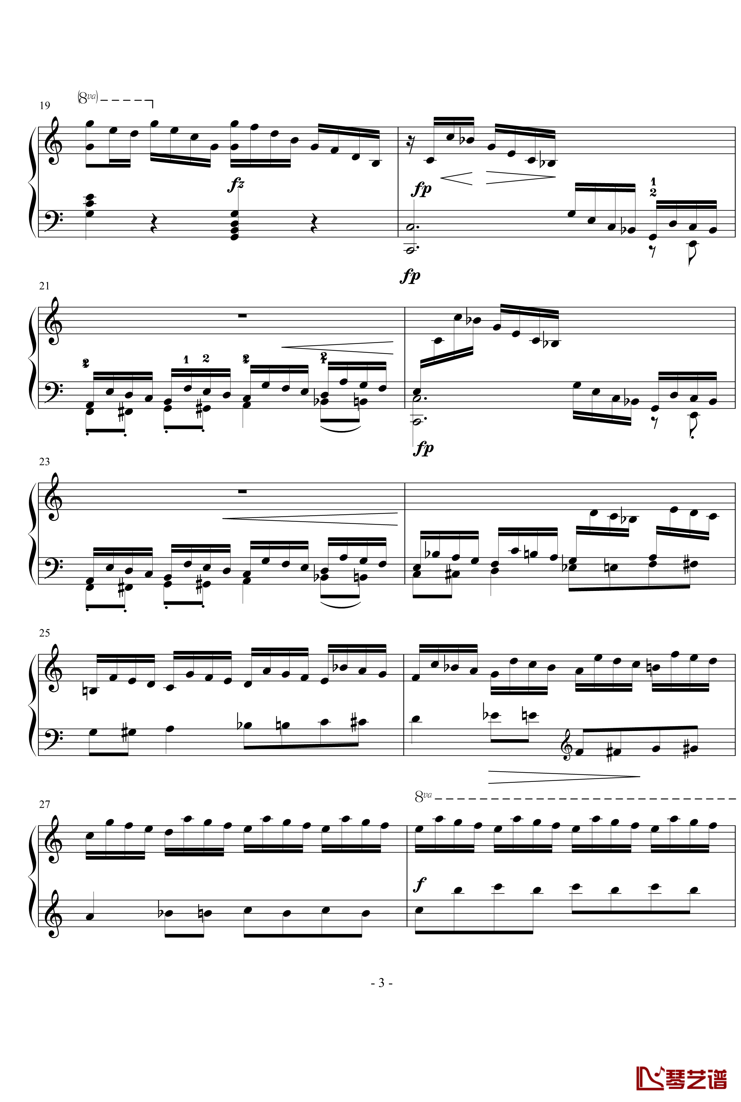 十二首练习形式的钢琴练习曲1钢琴谱-李斯特3