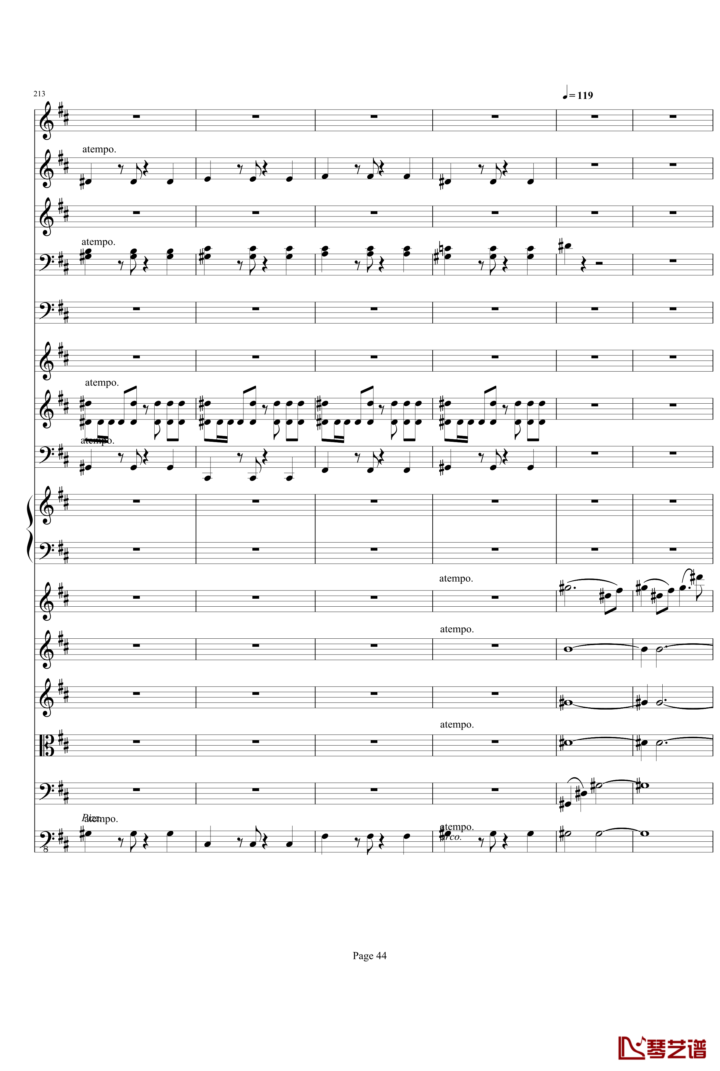 b小调小提琴协奏曲第三乐章钢琴谱-总谱-项道荣44