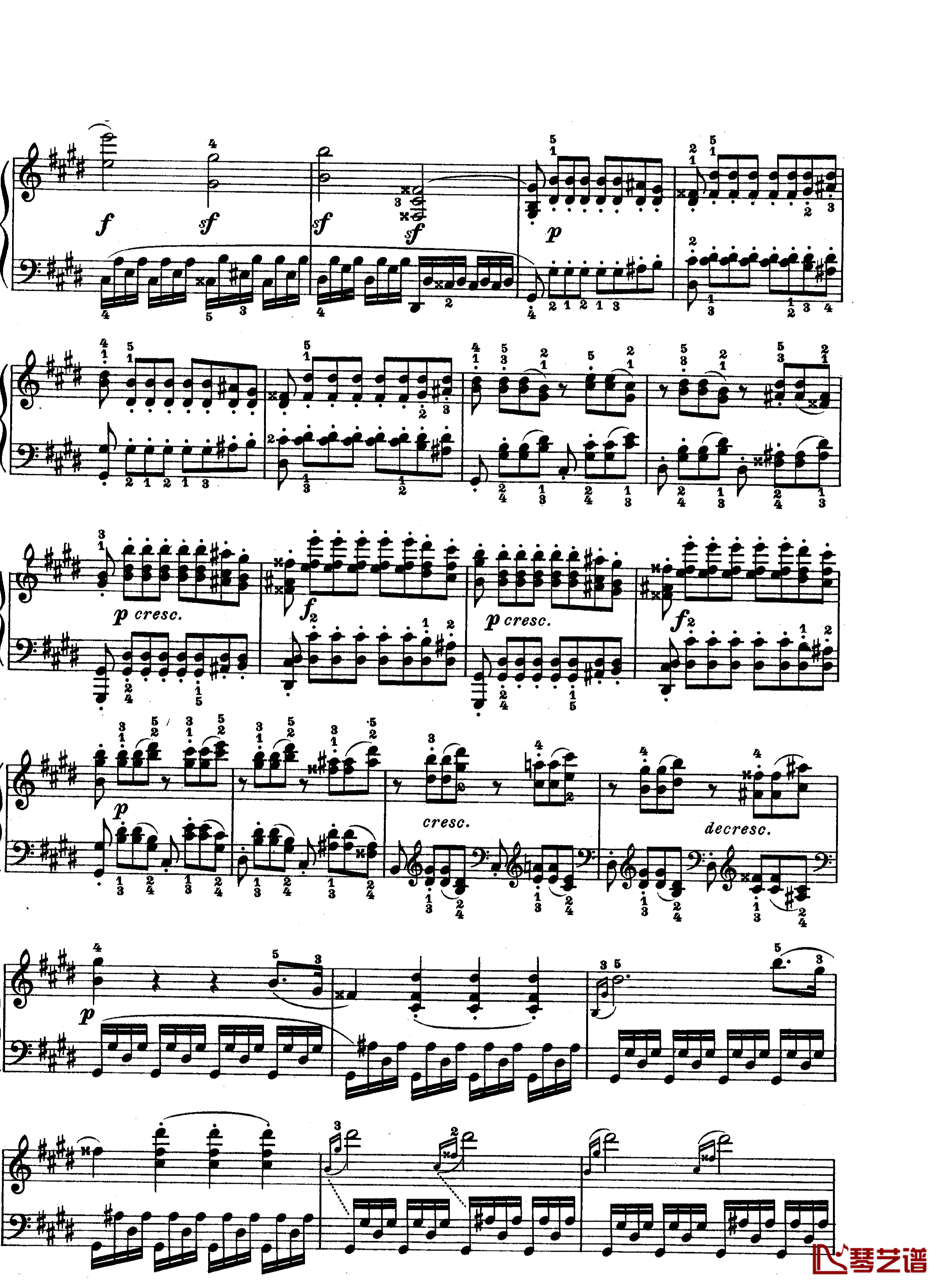 月光曲钢琴谱-第十四钢琴奏鸣曲-Op.27 No.2-贝多芬-beethoven7