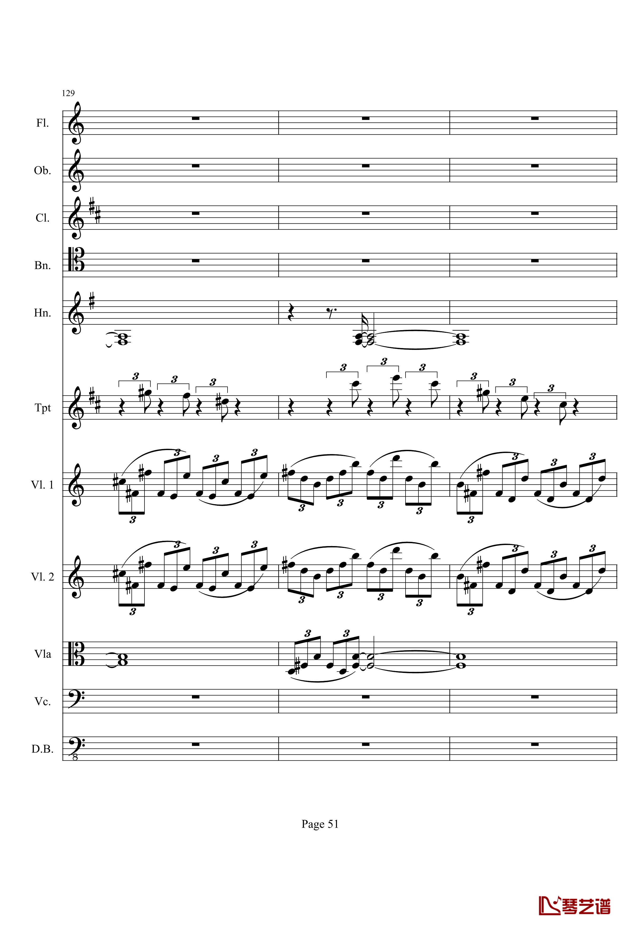 奏鸣曲之交响钢琴谱-第21首-Ⅰ-贝多芬-beethoven51