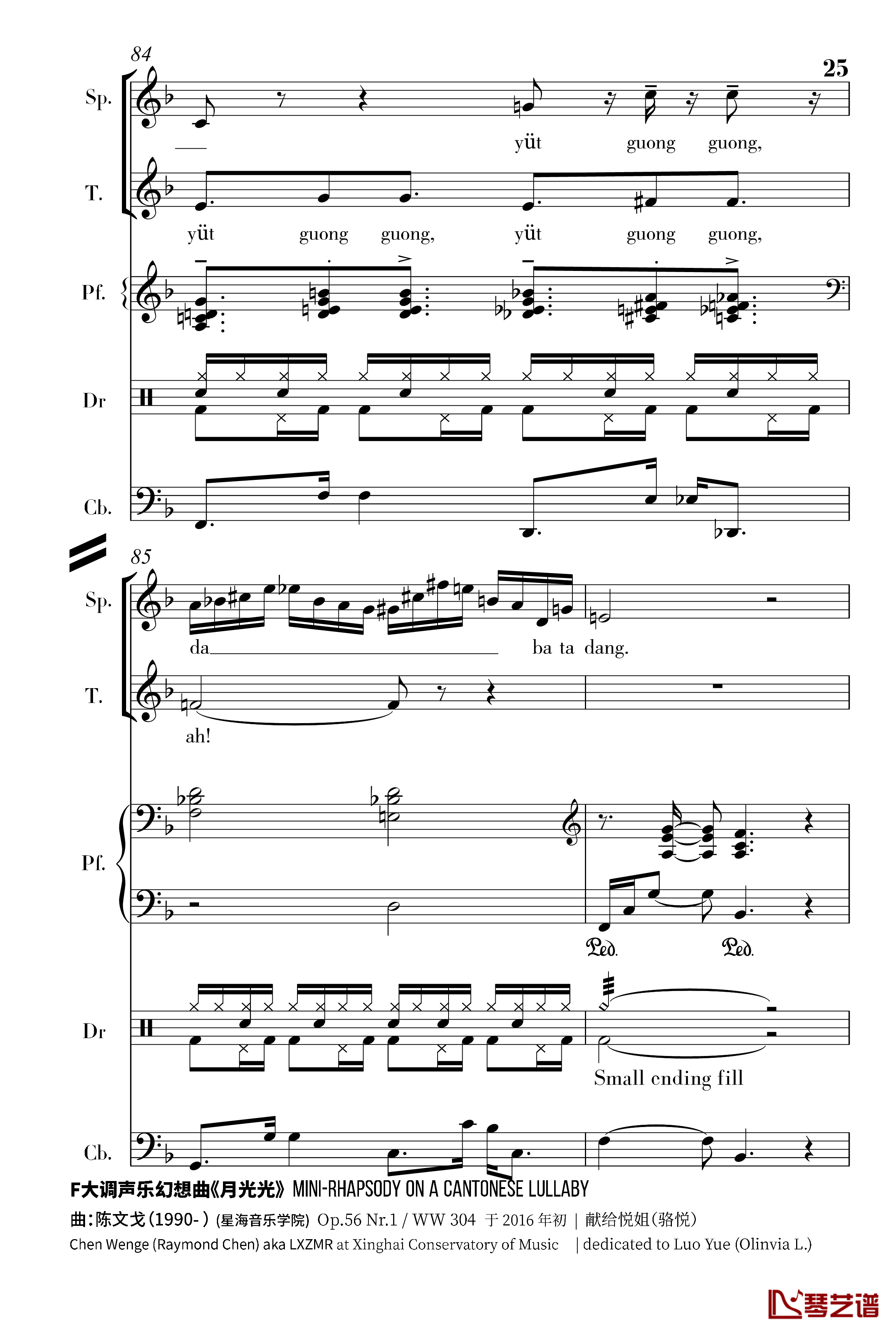 月光光钢琴谱-声乐幻想曲-陈文戈25