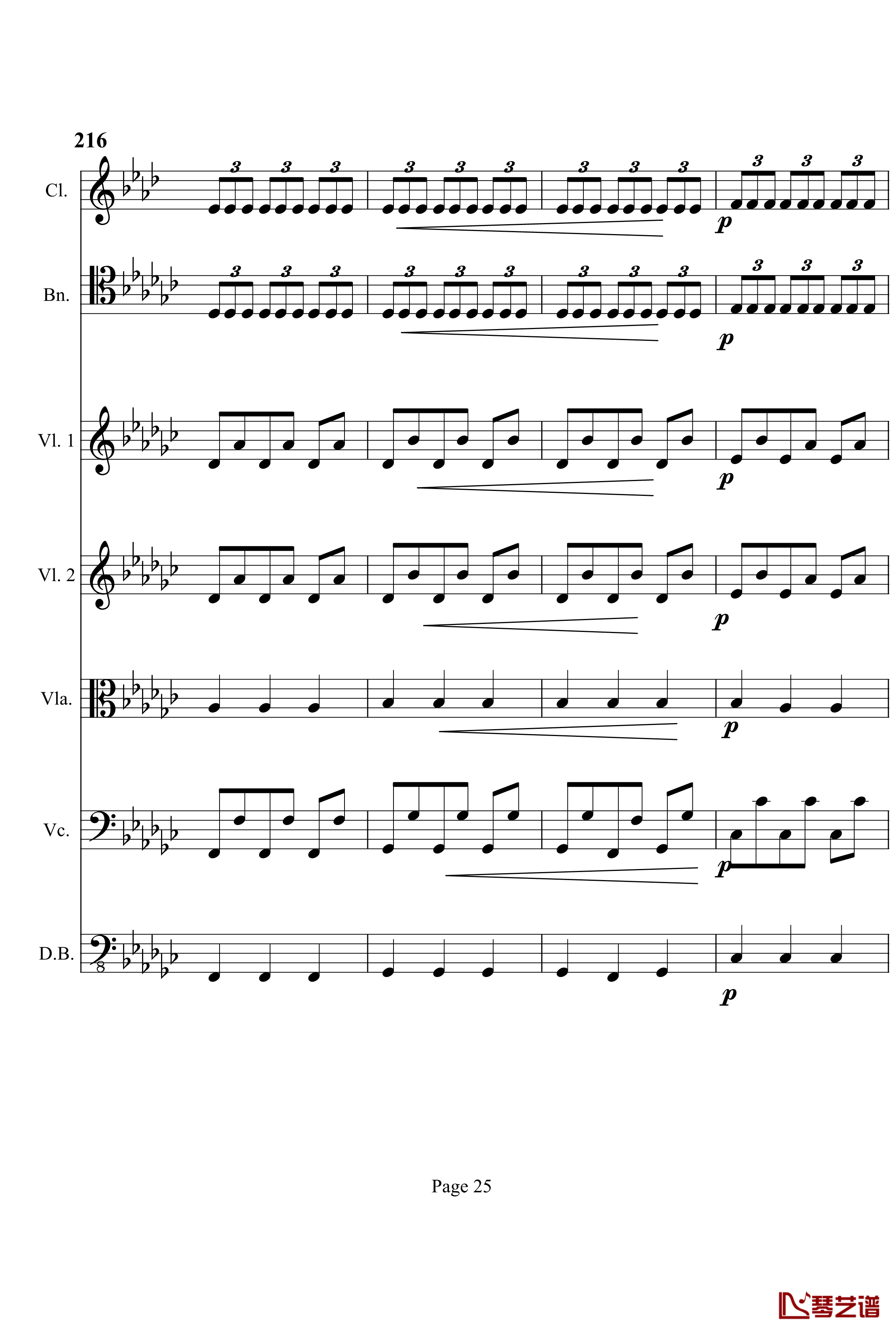 奏鸣曲之交响钢琴谱-第4首-Ⅲ-贝多芬-beethoven25
