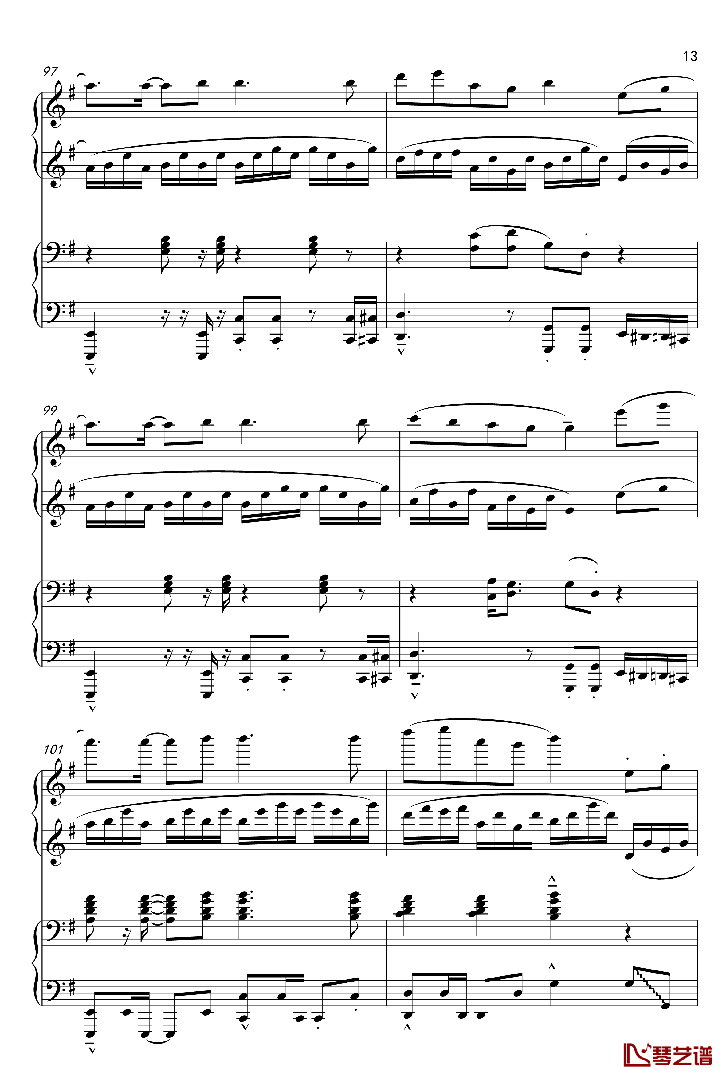 千本桜钢琴谱-Piano Duet by Richam.Yin-初音未来13