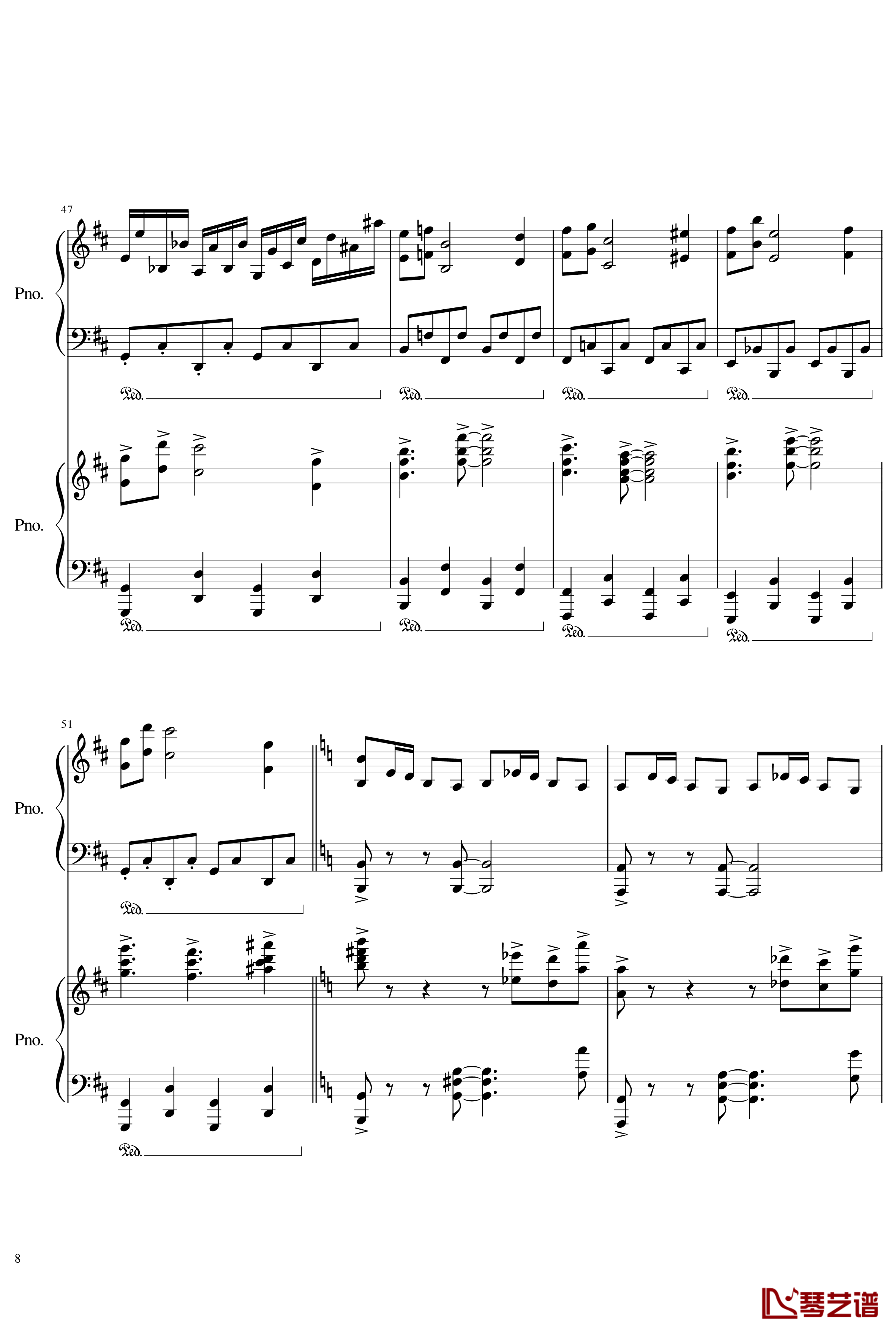 皇陵钢琴谱-yewwc8