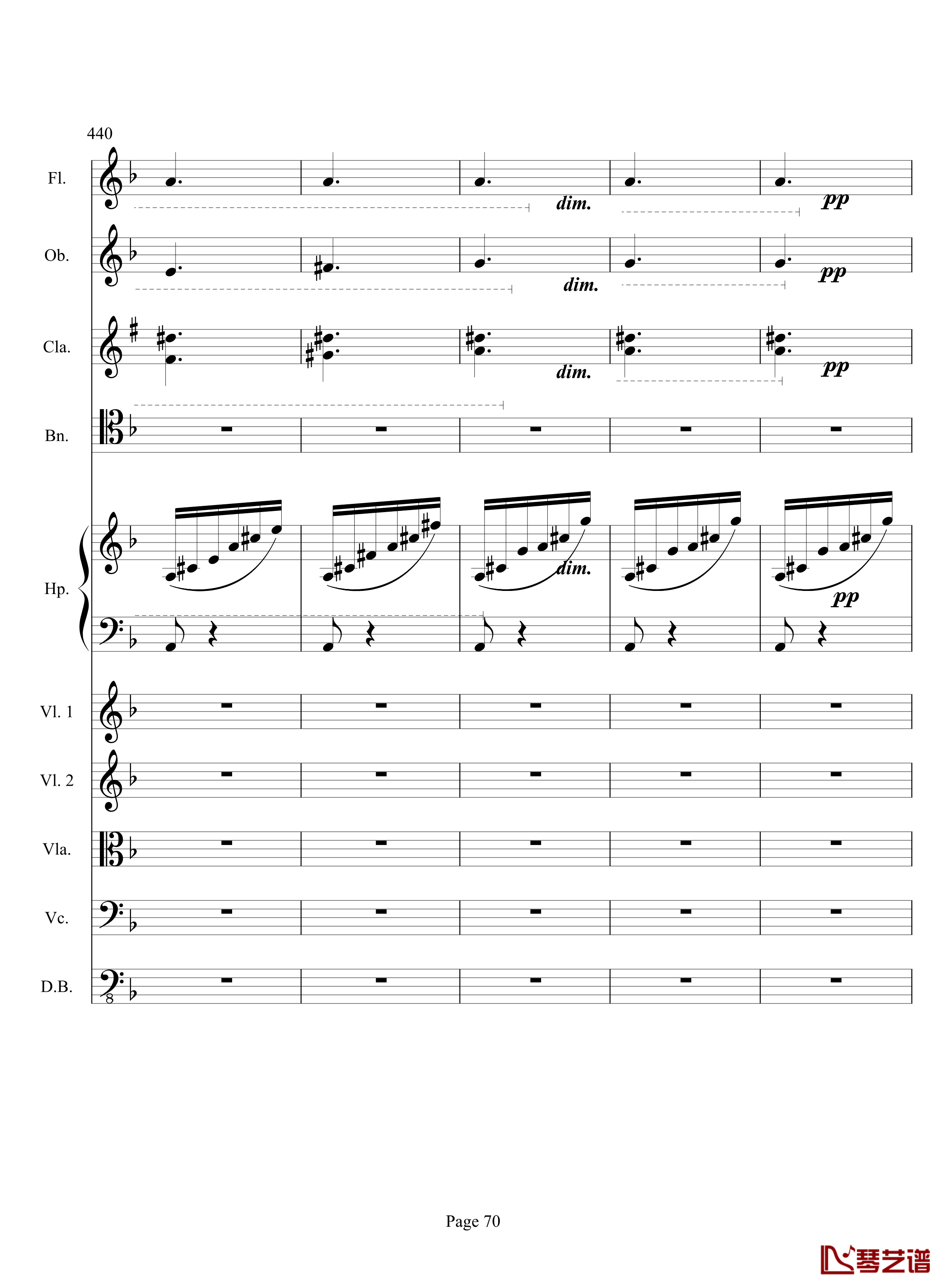 奏鸣曲之交响钢琴谱-第17首-Ⅲ-贝多芬-beethoven70