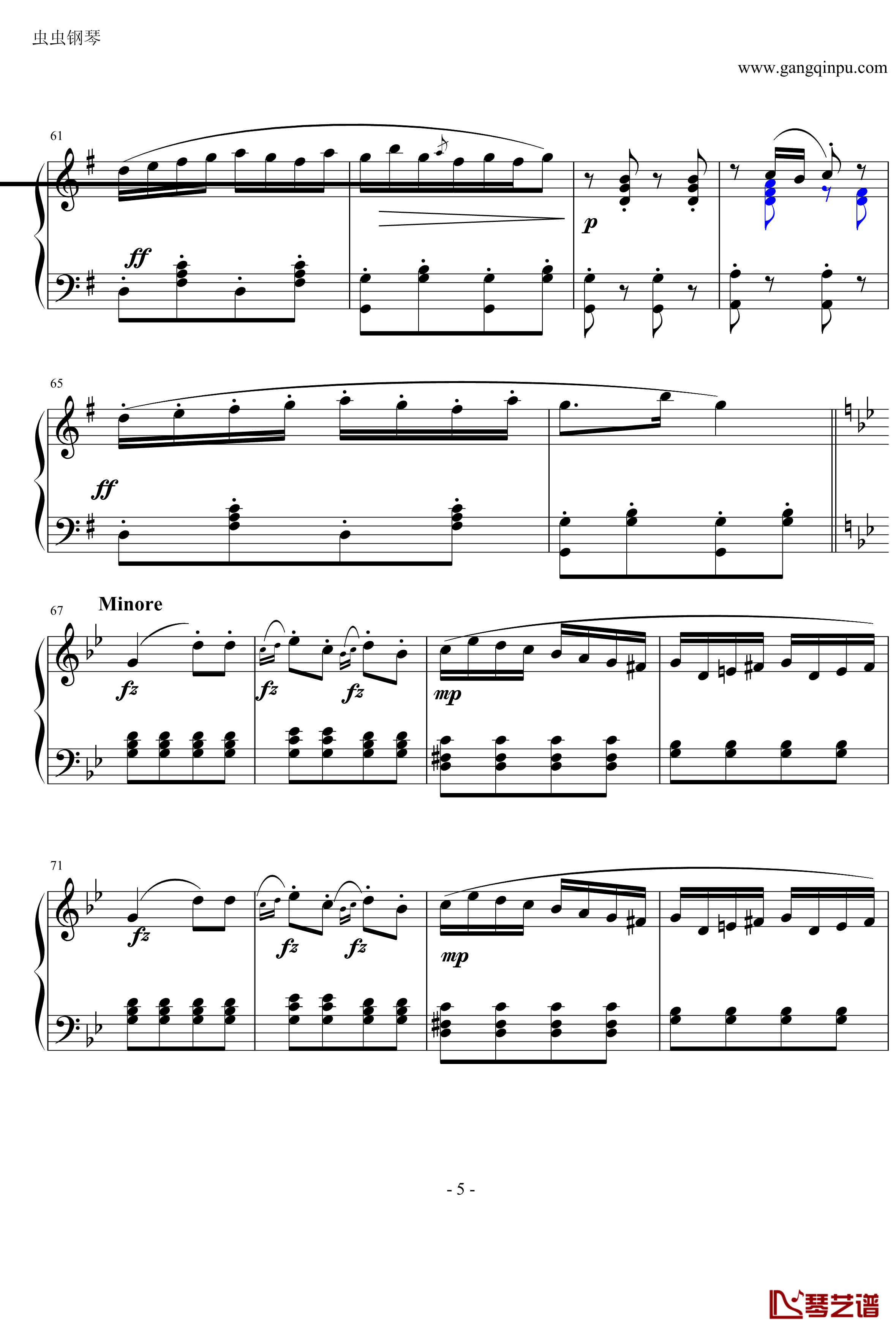 吉普赛回旋曲钢琴谱-海顿5