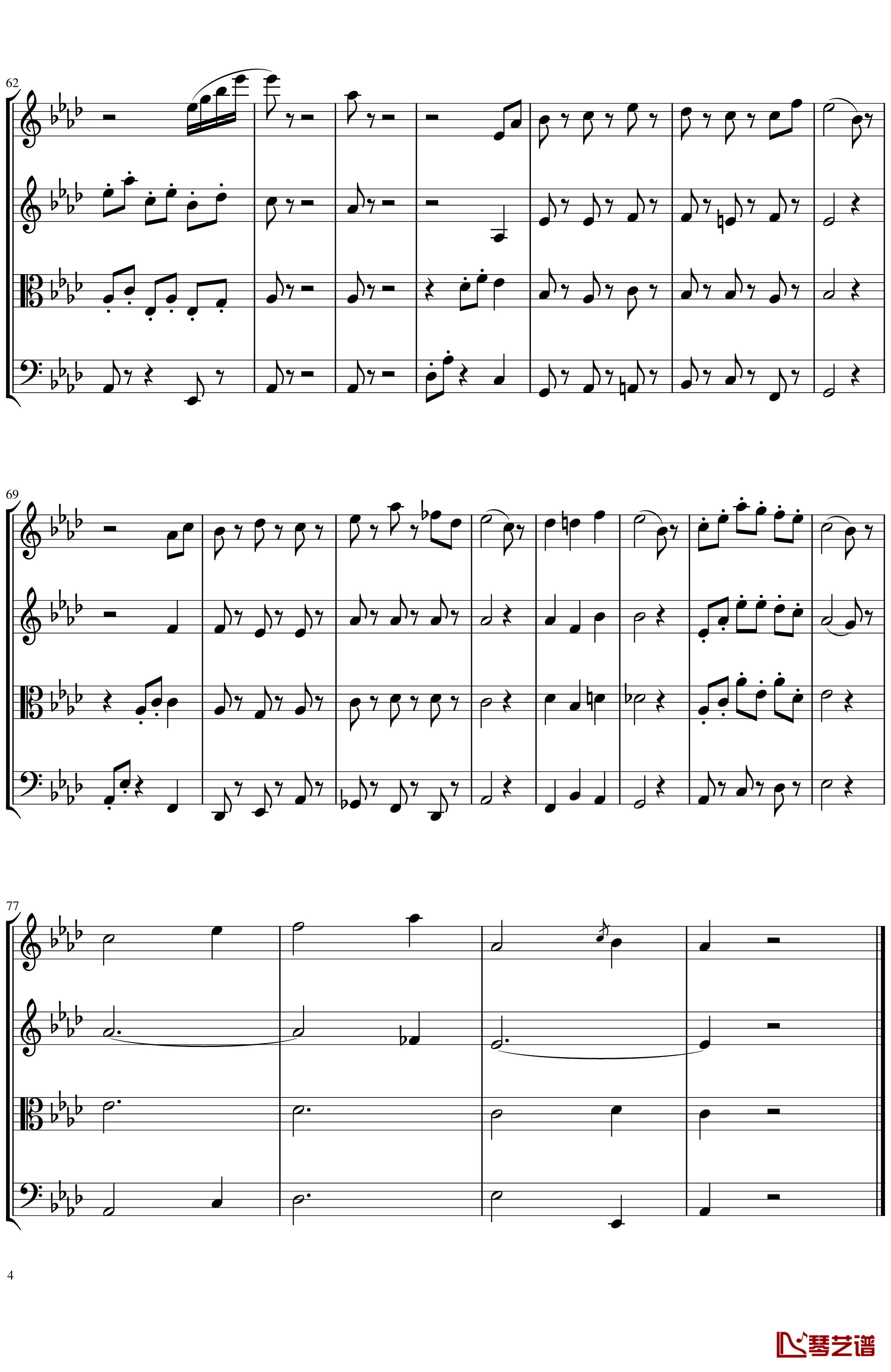 Menute in A-Flat Major, T.4钢琴谱-一个球4