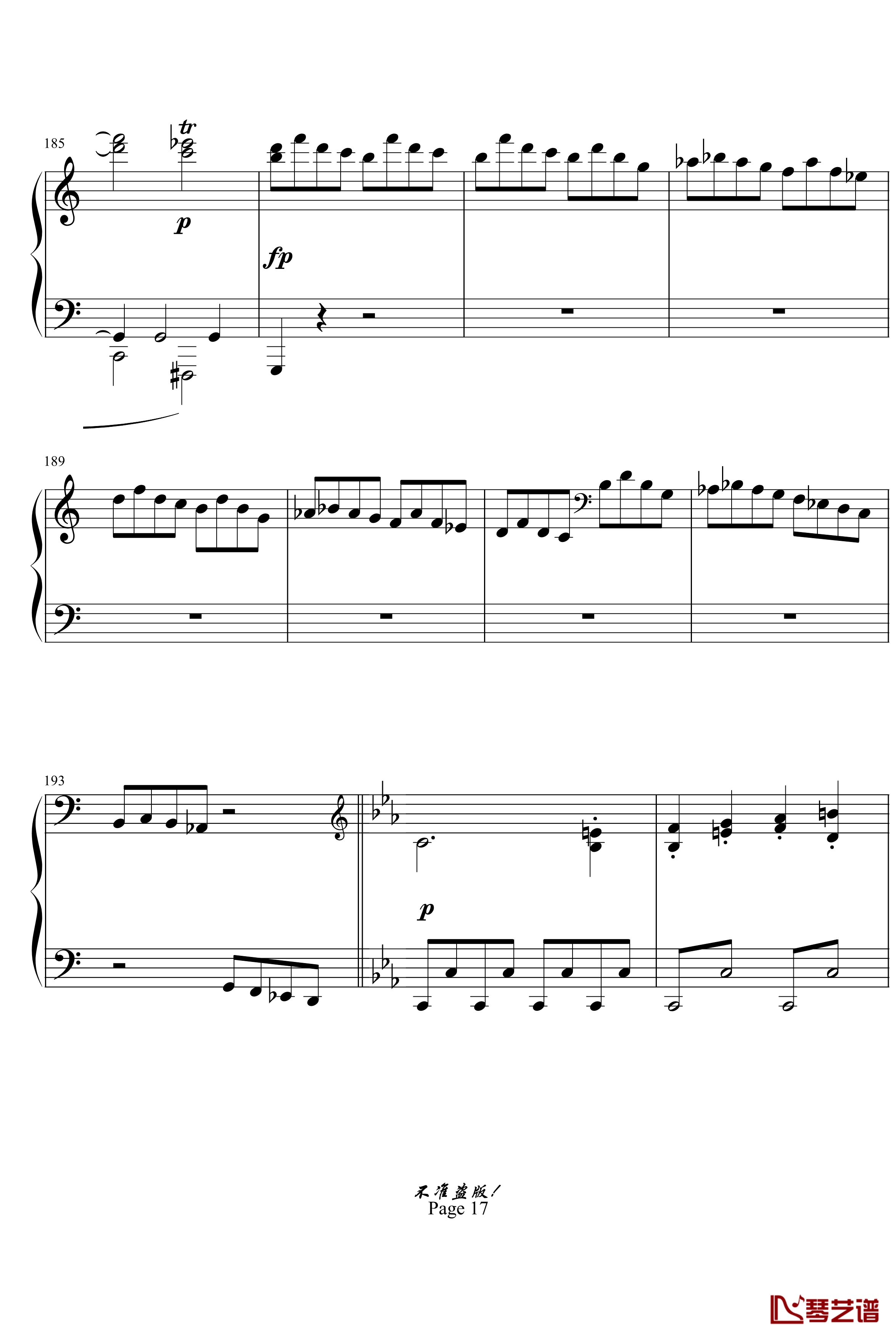 c小调第八钢琴奏鸣曲钢琴谱-悲怆第一乐章-beethoven-贝多芬17