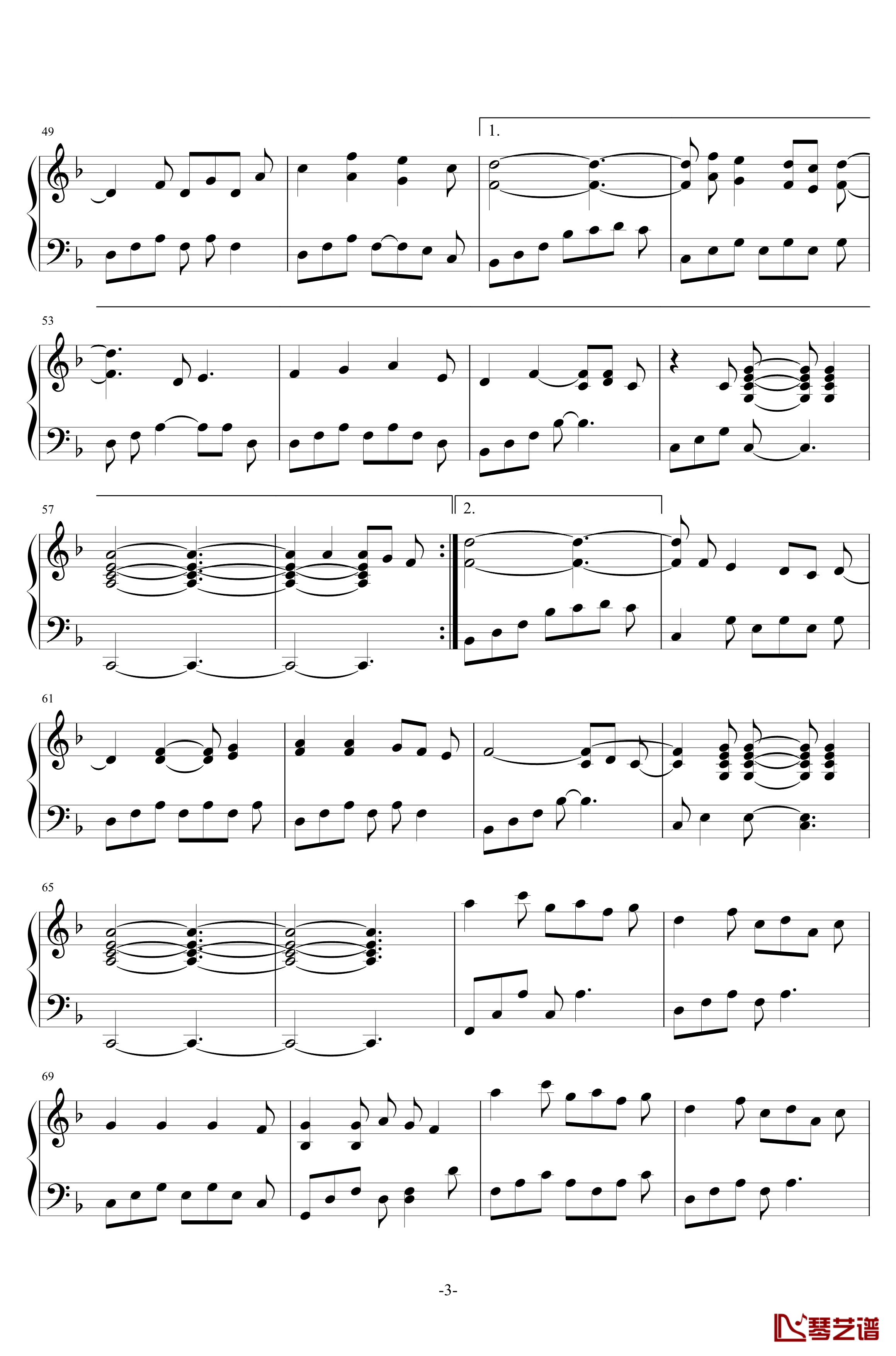 雅尼钢琴谱-Yanni3