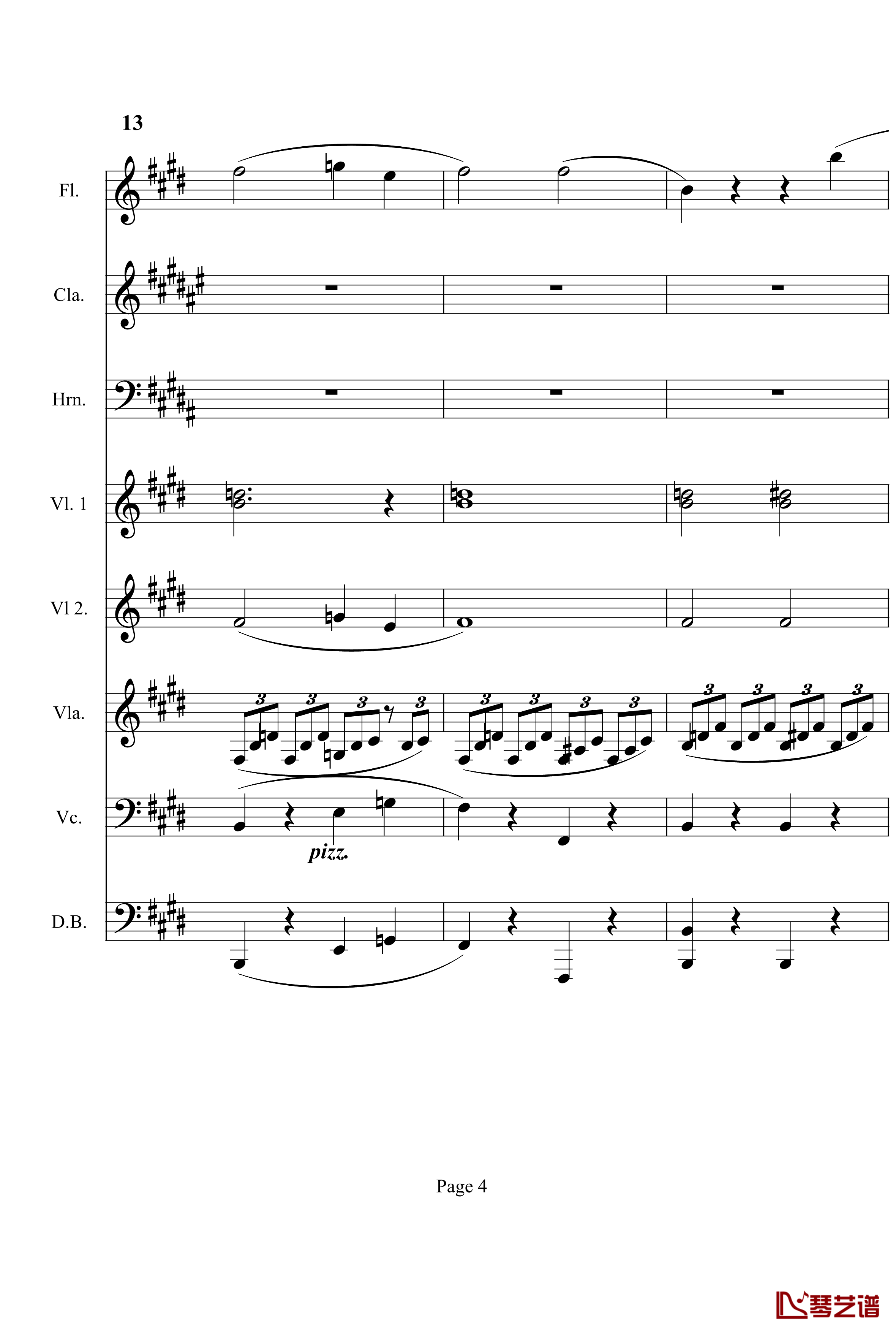 奏鸣曲之交响钢琴谱-第14首-Ⅰ-贝多芬-beethoven4