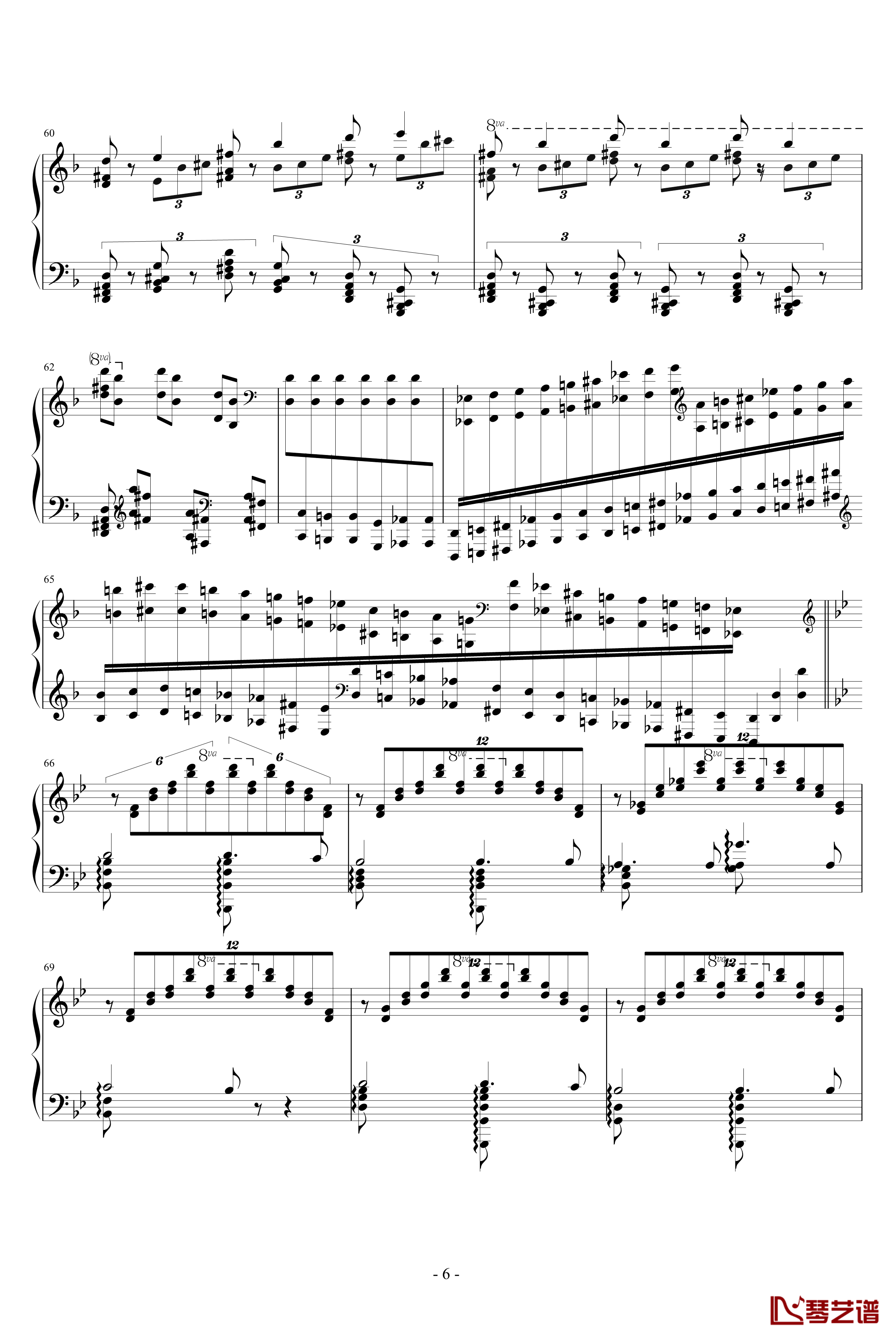 Mazeppa钢琴谱-超技练习曲第4首-李斯特6