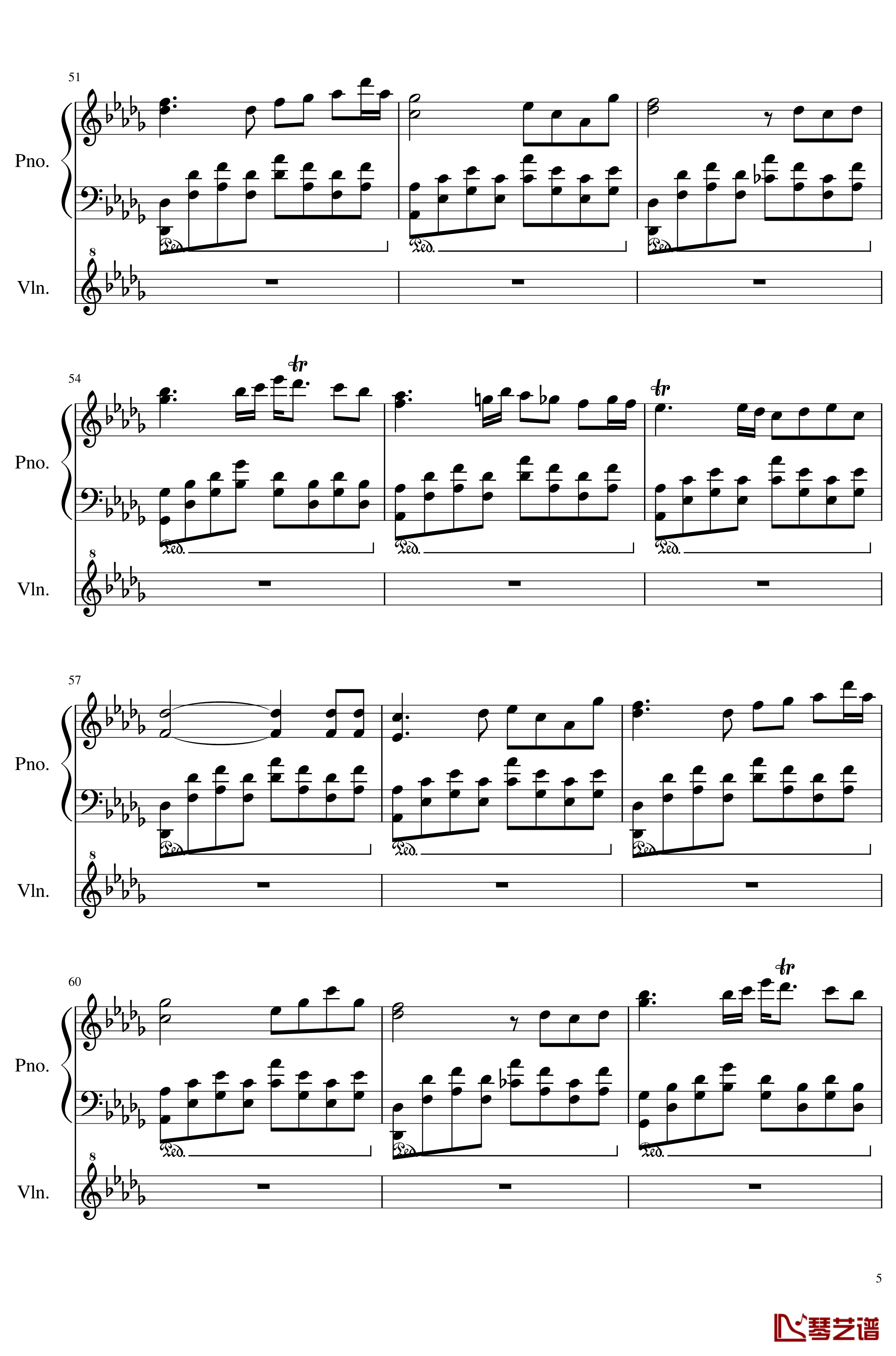 Op.1-3钢琴谱-依依不舍-SunnyAK475
