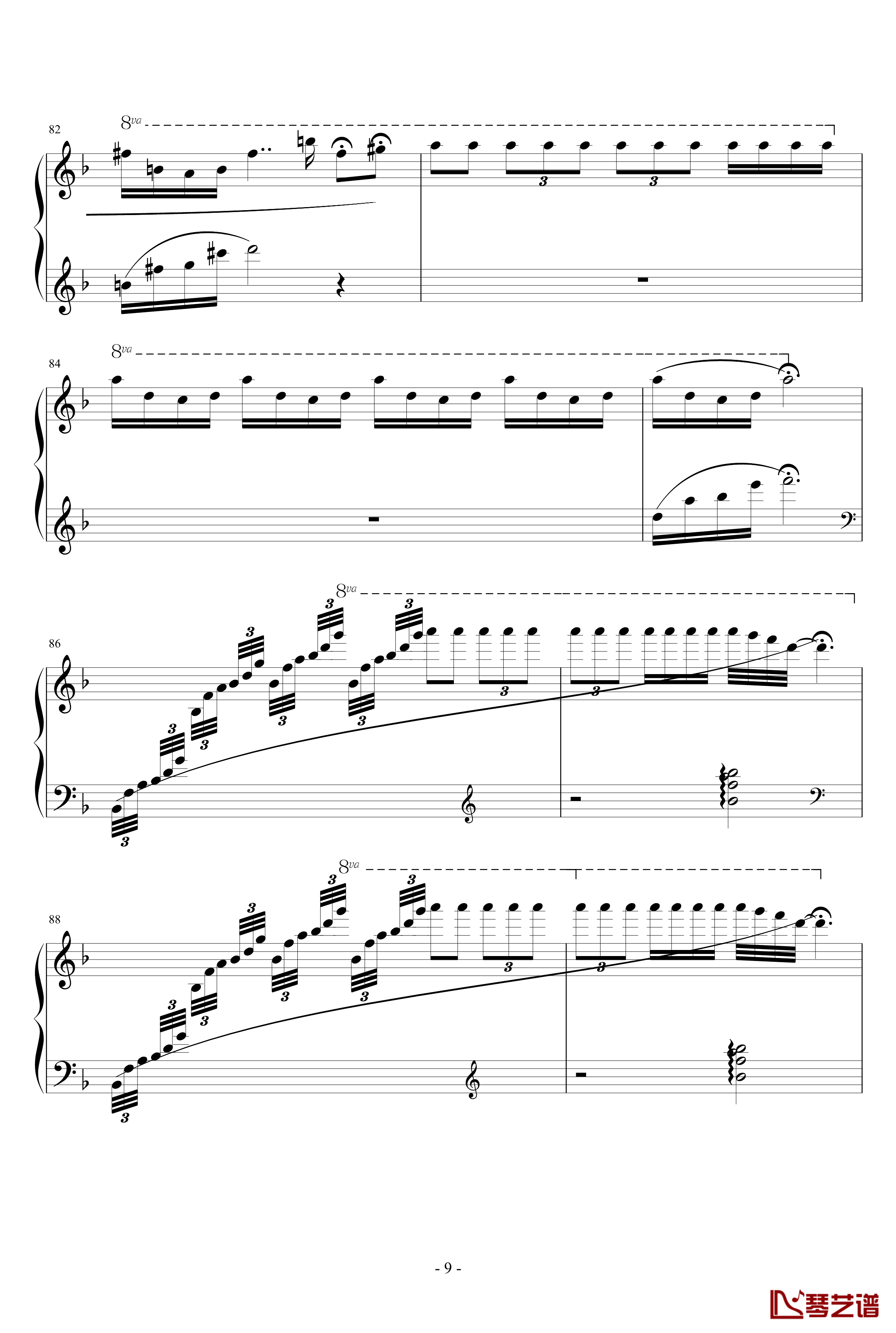 Etude in d Minor钢琴谱-Mazeppa秋涯9