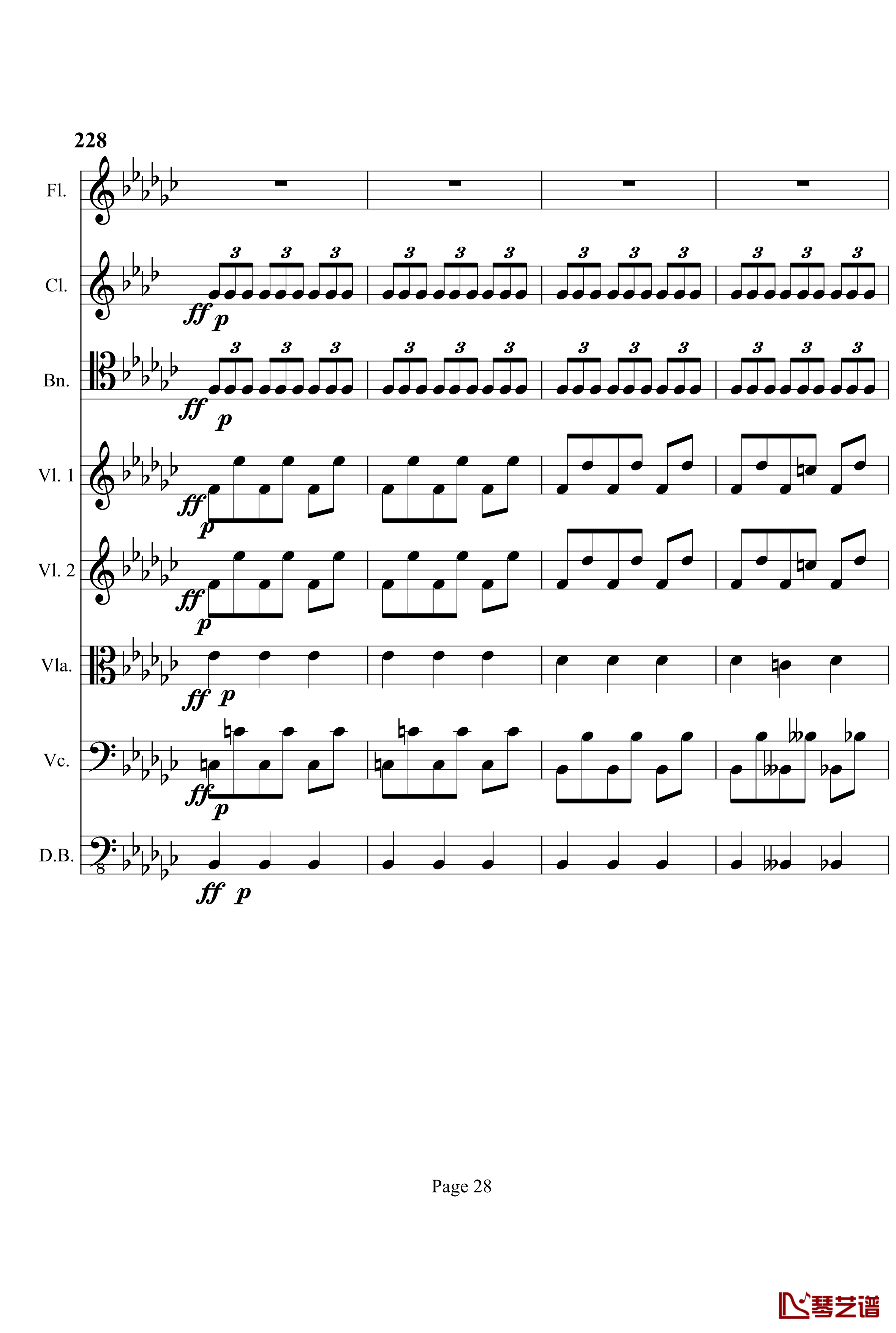 奏鸣曲之交响钢琴谱-第4首-Ⅲ-贝多芬-beethoven28