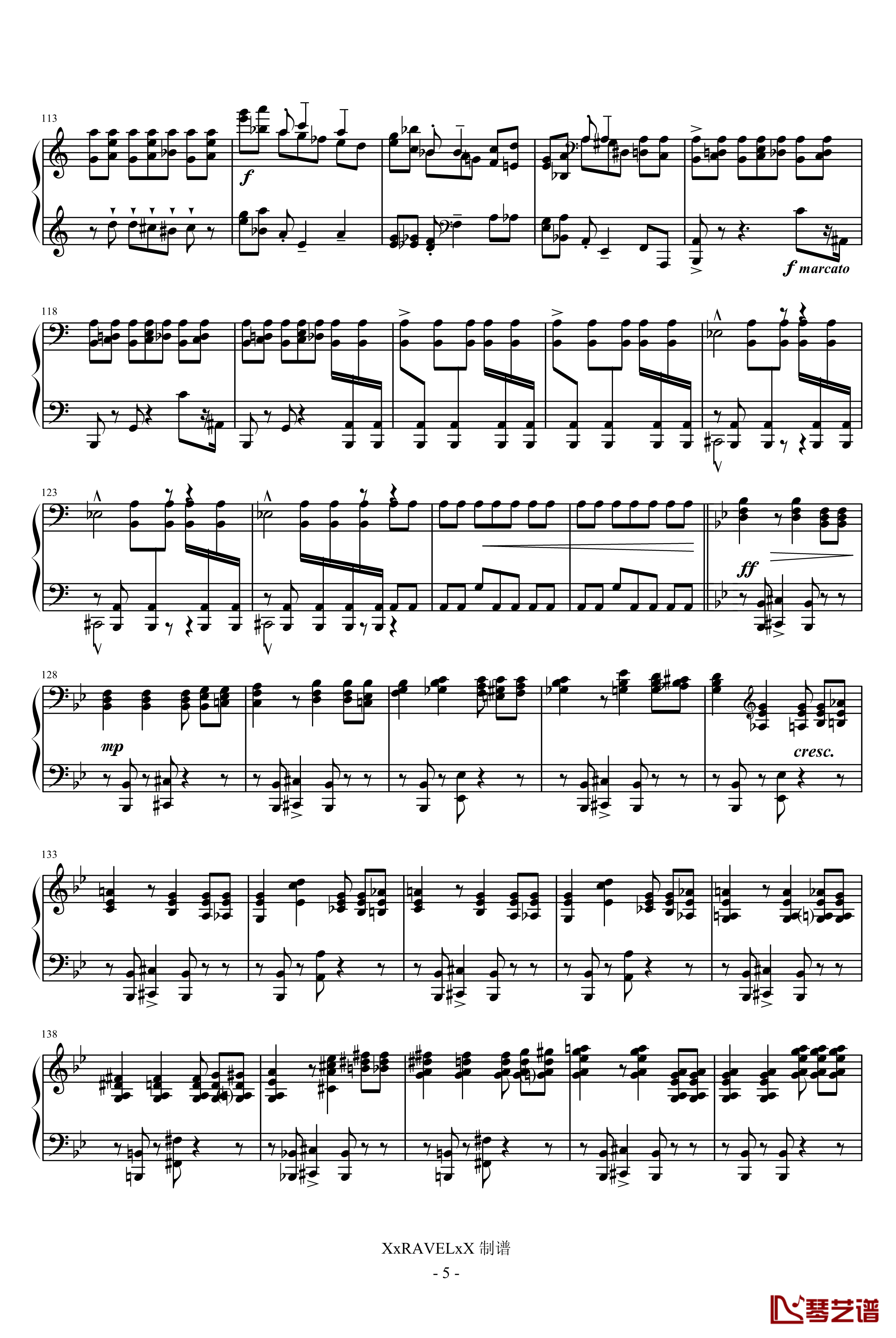 第七钢琴奏鸣曲钢琴谱-第三乐章-普罗科非耶夫5