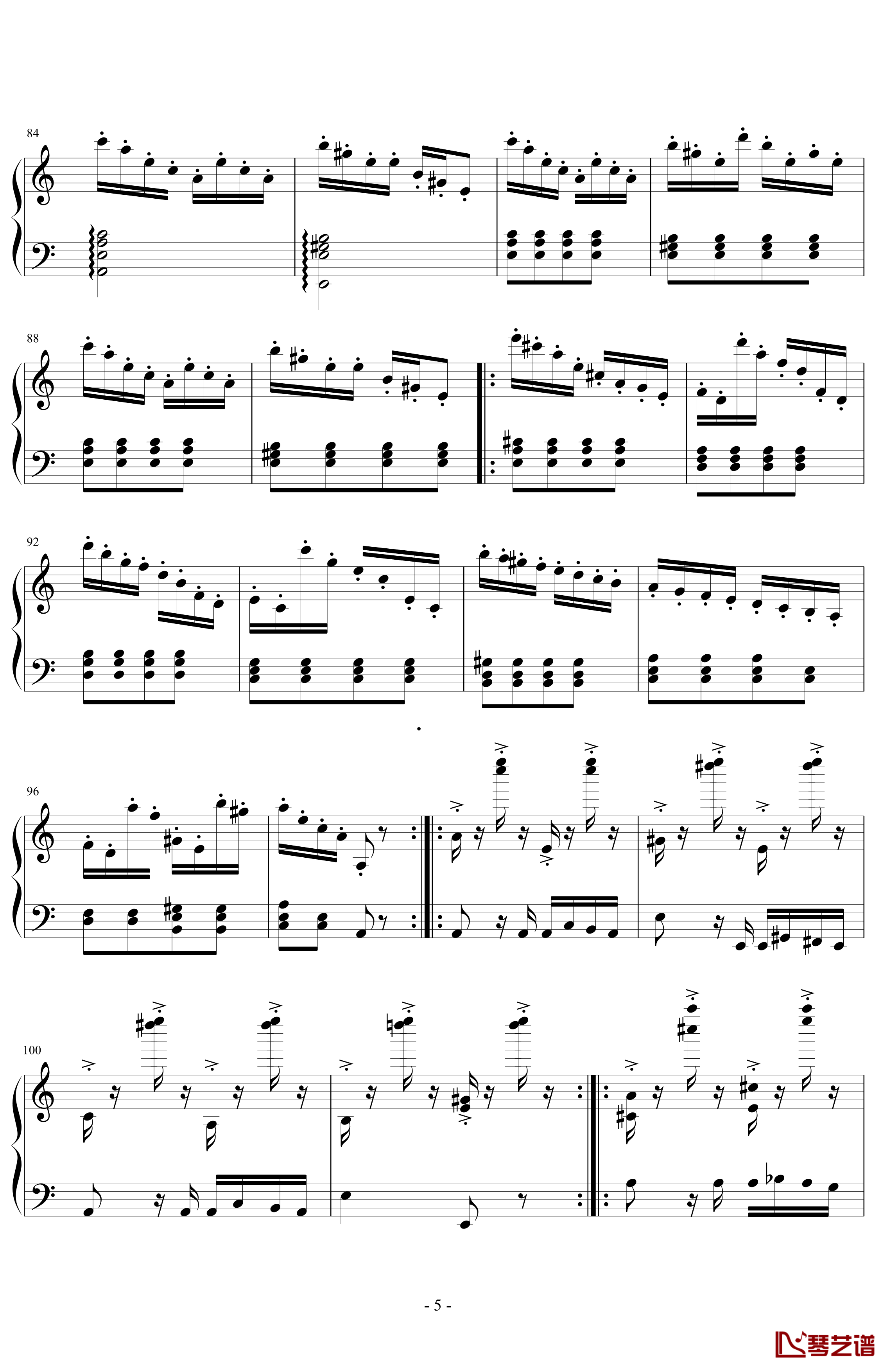 经典主题变奏曲钢琴谱-丁晓峰5