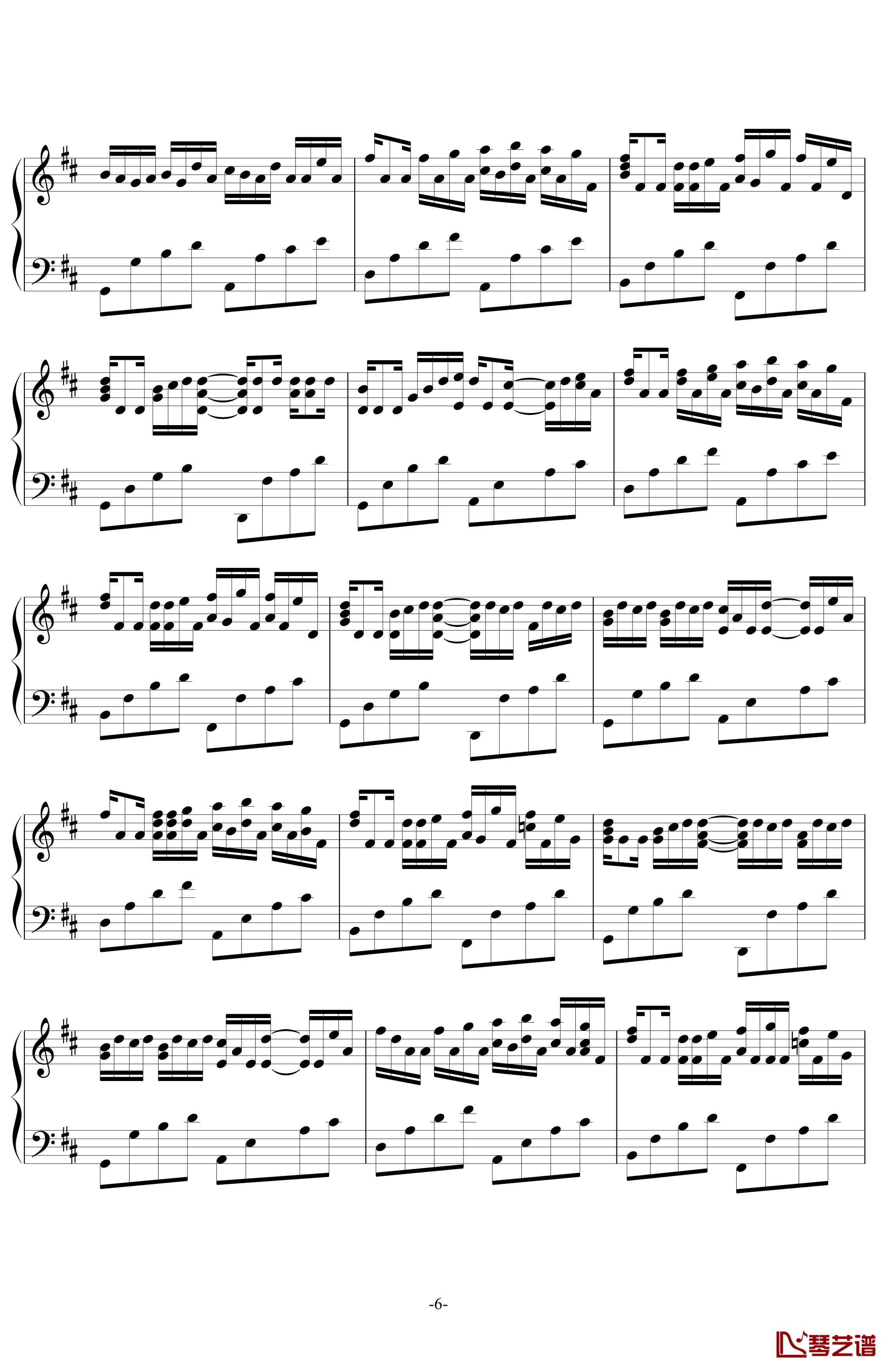 Canon in D Encore钢琴谱-再会卡农-帕赫贝尔-Pachelbel6