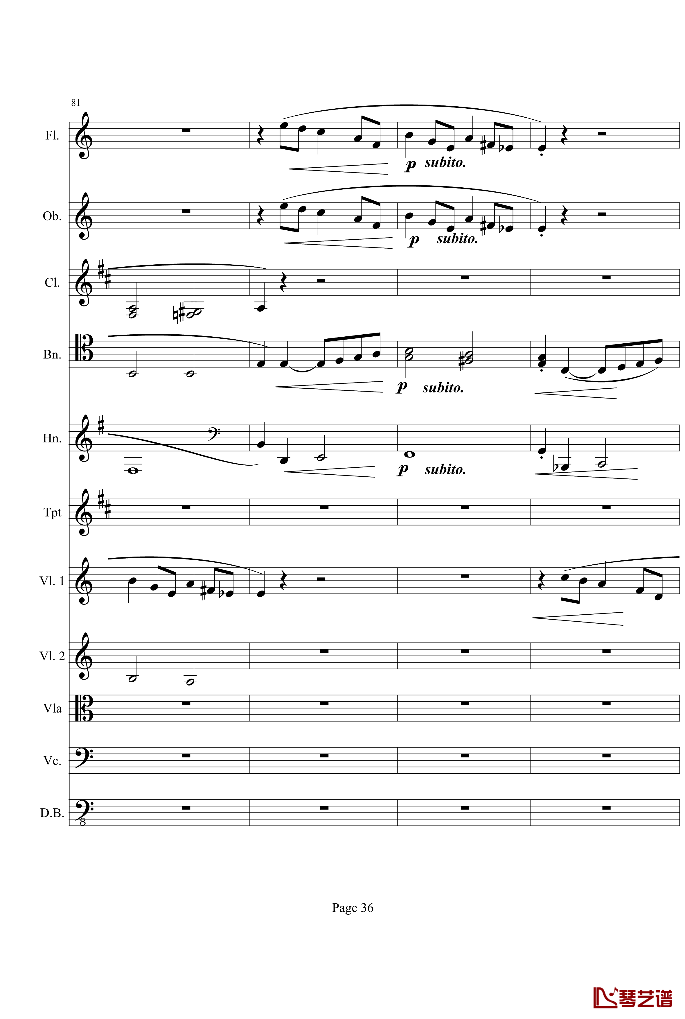 奏鸣曲之交响钢琴谱-第21-Ⅰ-贝多芬-beethoven36