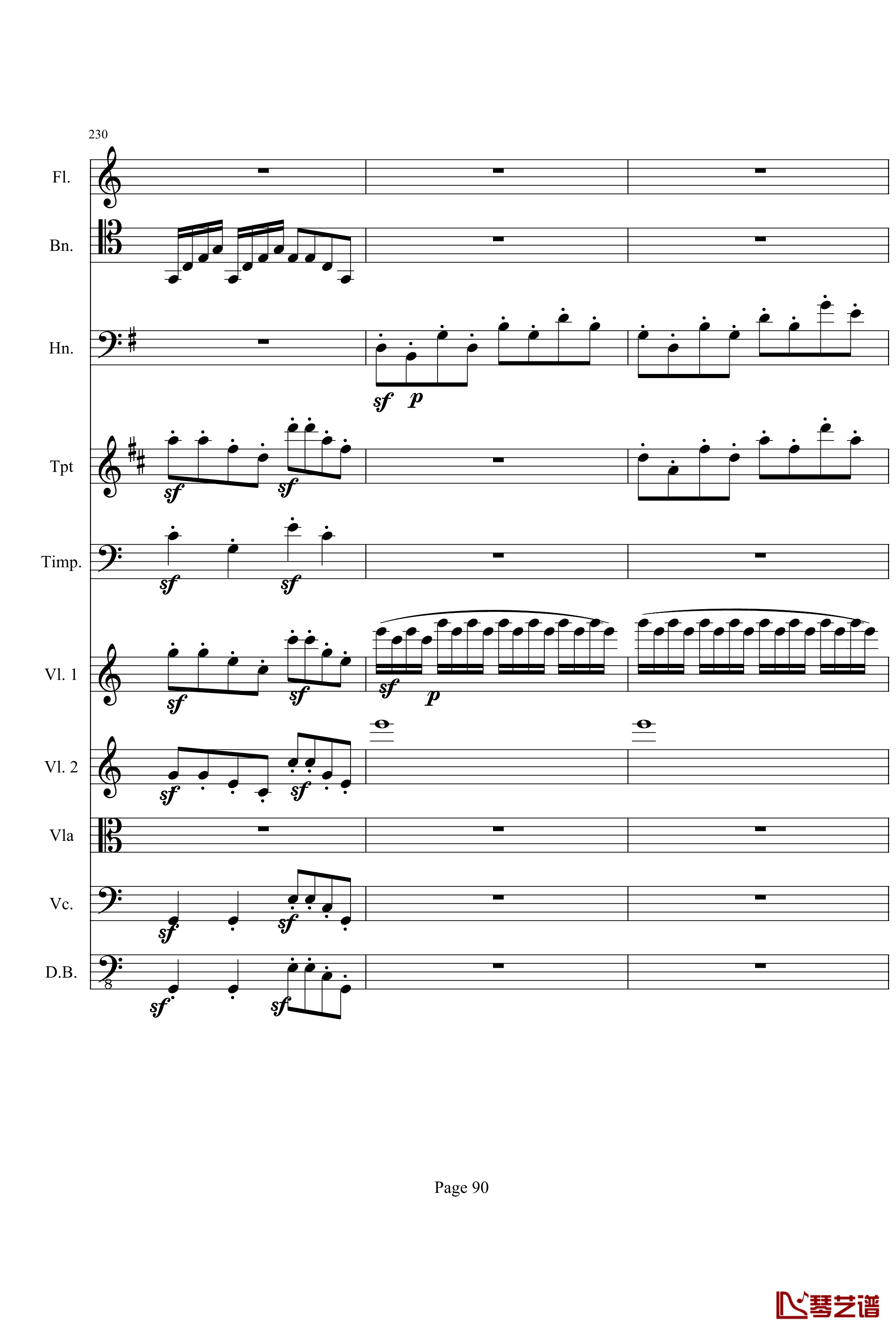奏鸣曲之交响钢琴谱-第21首-Ⅰ-贝多芬-beethoven90