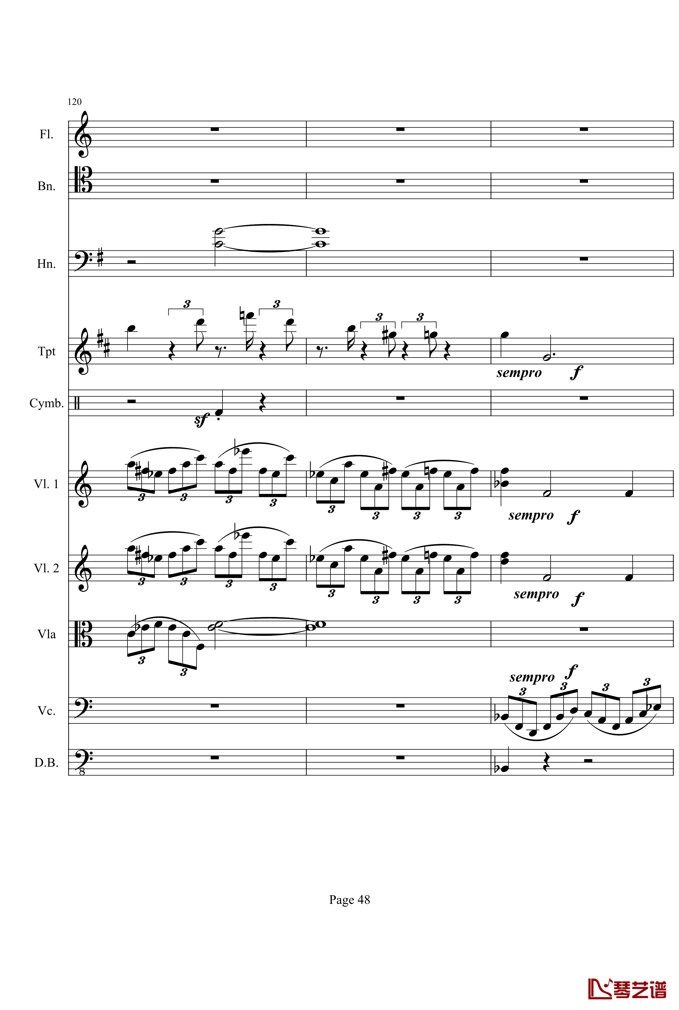 奏鸣曲之交响钢琴谱-第21-Ⅰ-贝多芬-beethoven48