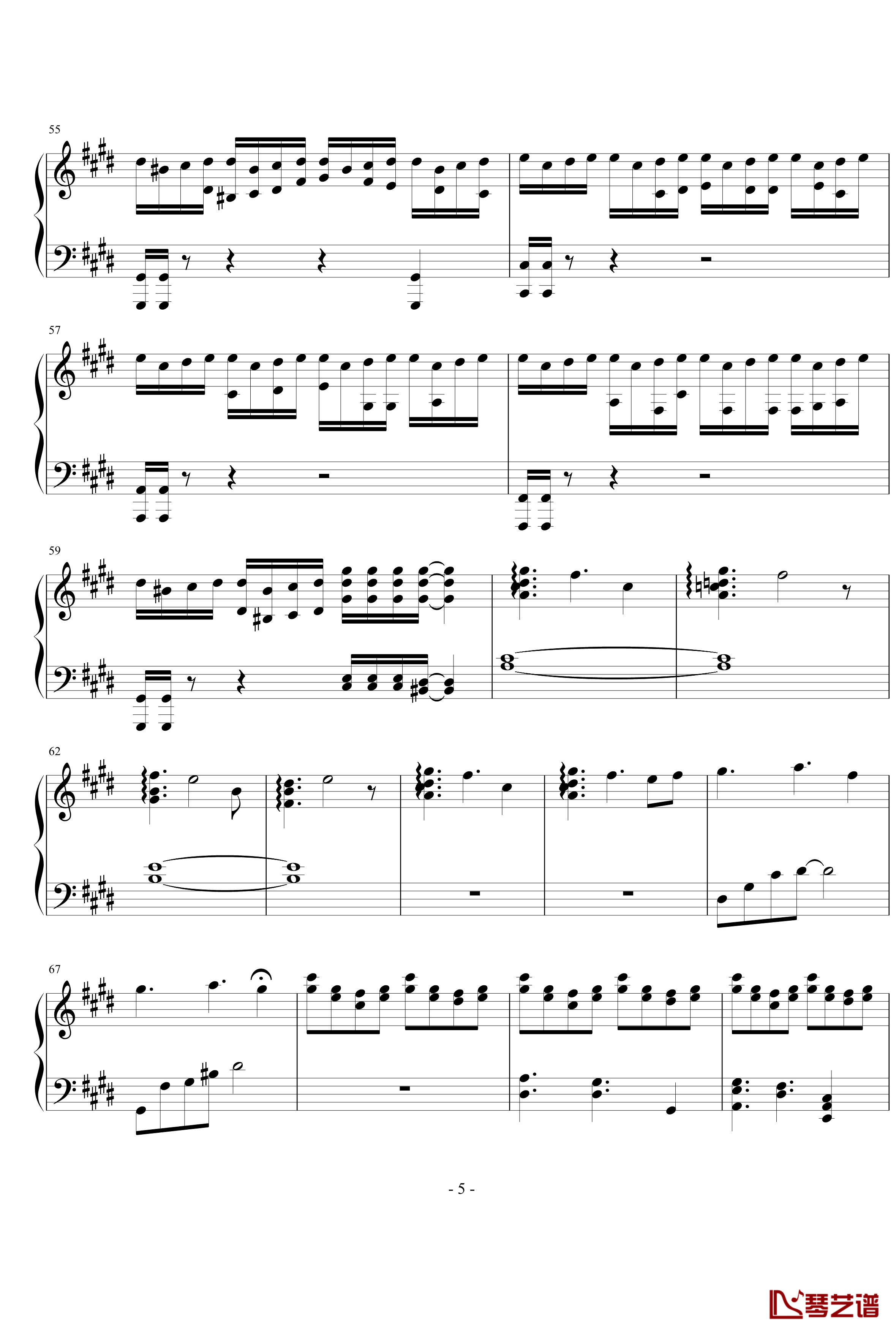 空际钢琴谱-李方略5