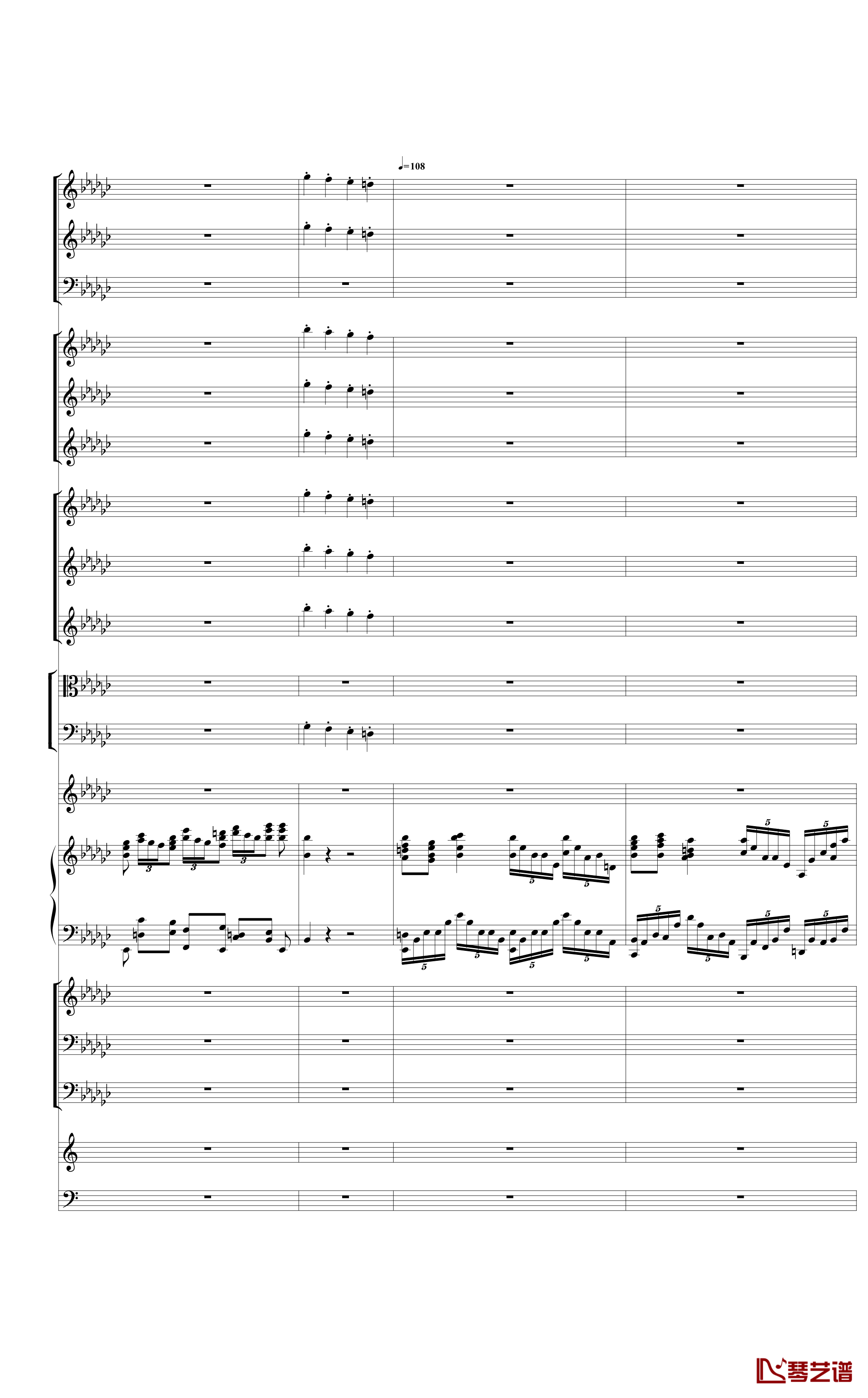 Piano Concerto No.3 in E Flat minor,I钢琴谱-热情而辉煌13