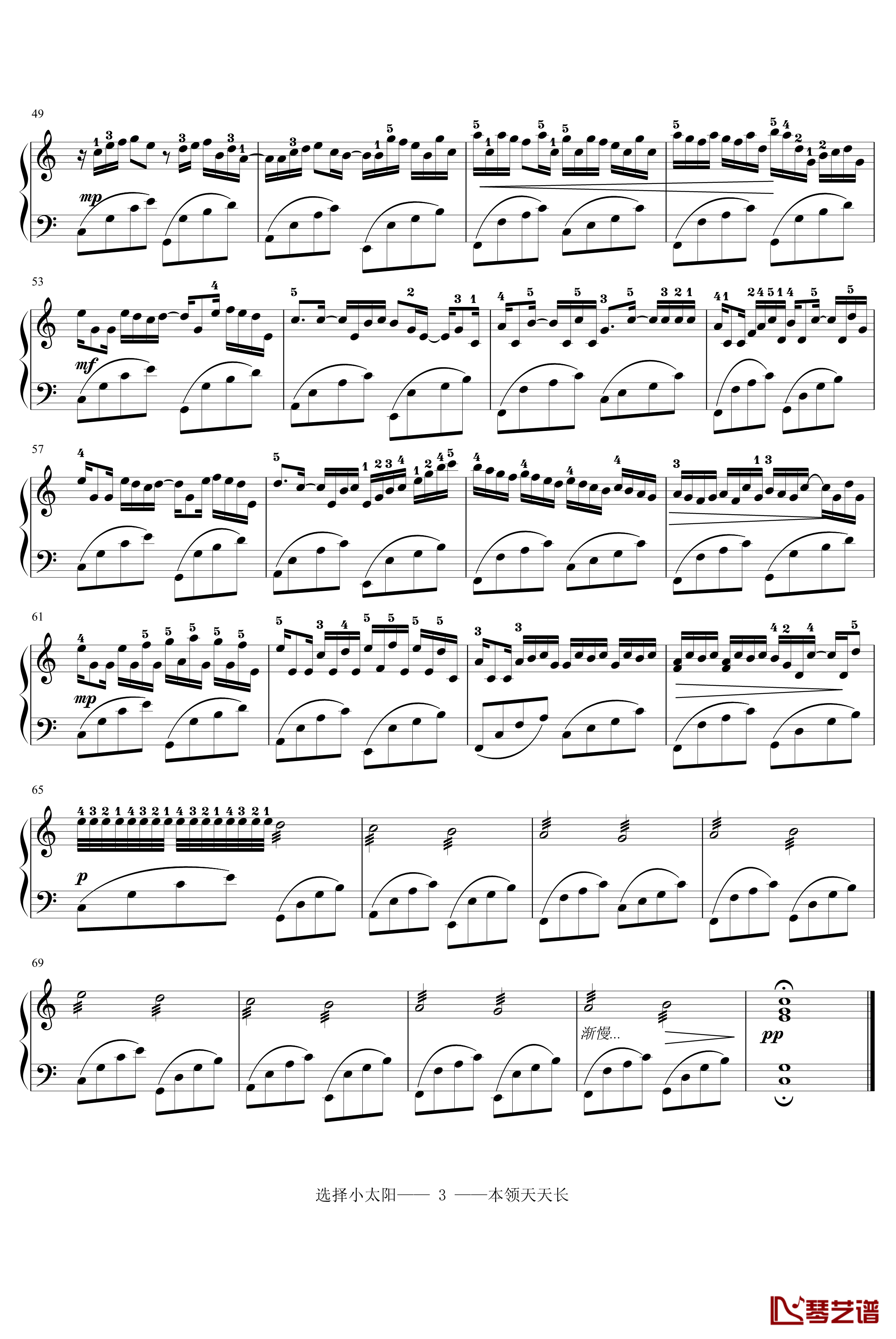 Variations on the Kanon钢琴谱-刘建春编指法-George Winston3