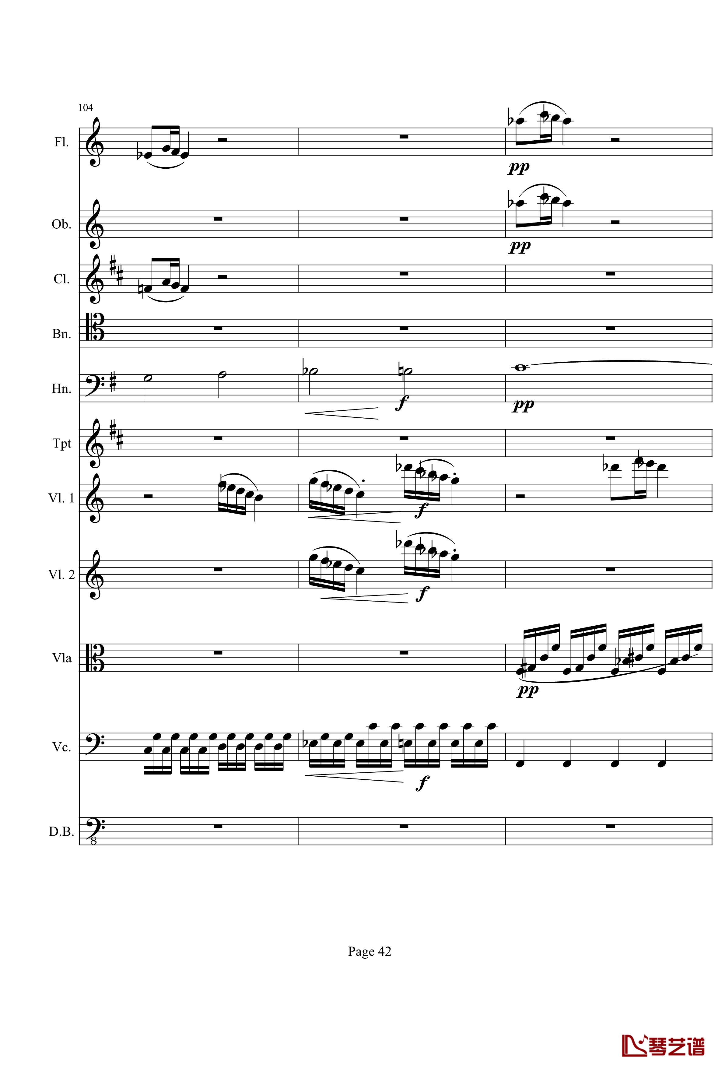 奏鸣曲之交响钢琴谱-第21-Ⅰ-贝多芬-beethoven42
