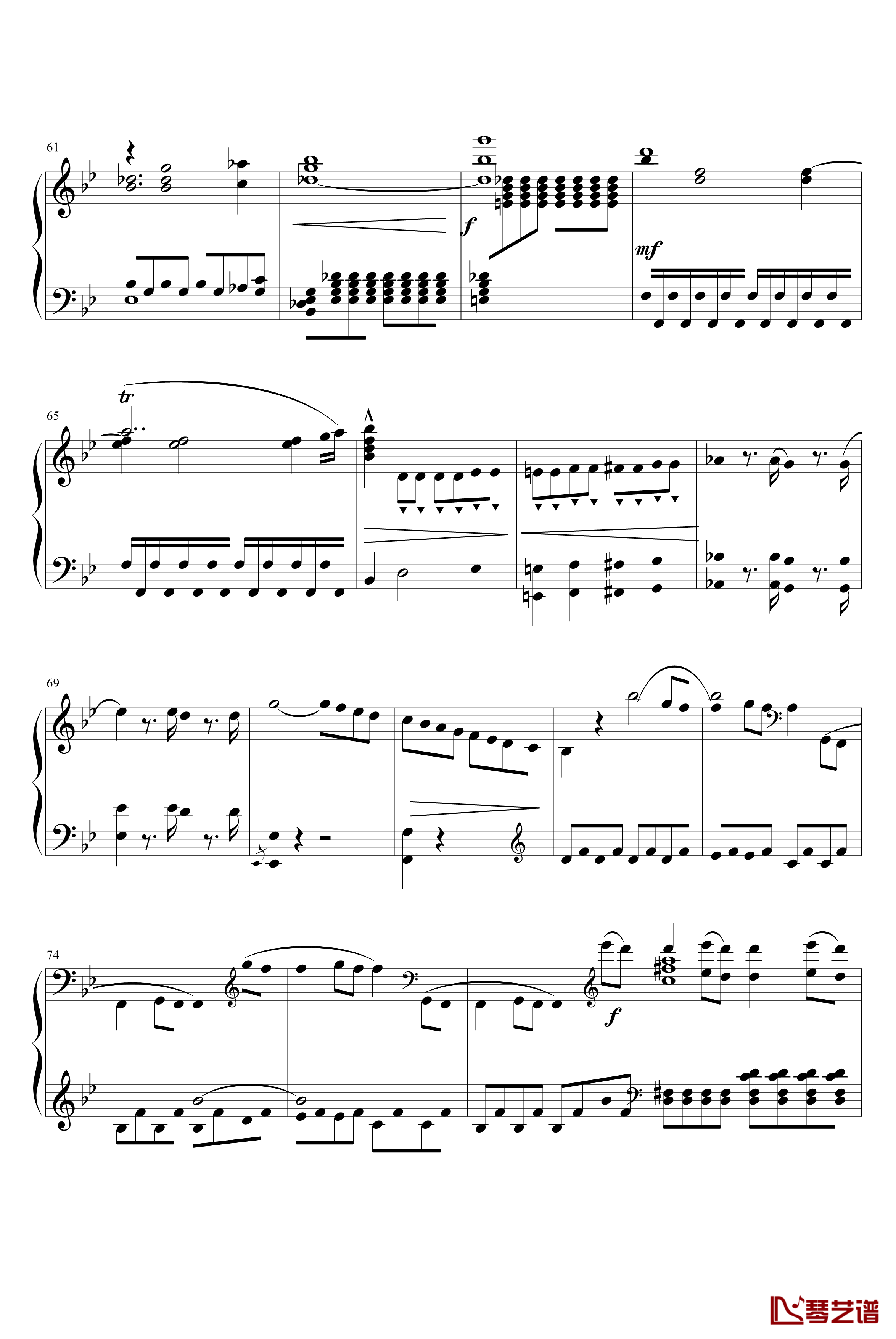 第四十号交响曲钢琴谱-第一乐章-莫扎特4