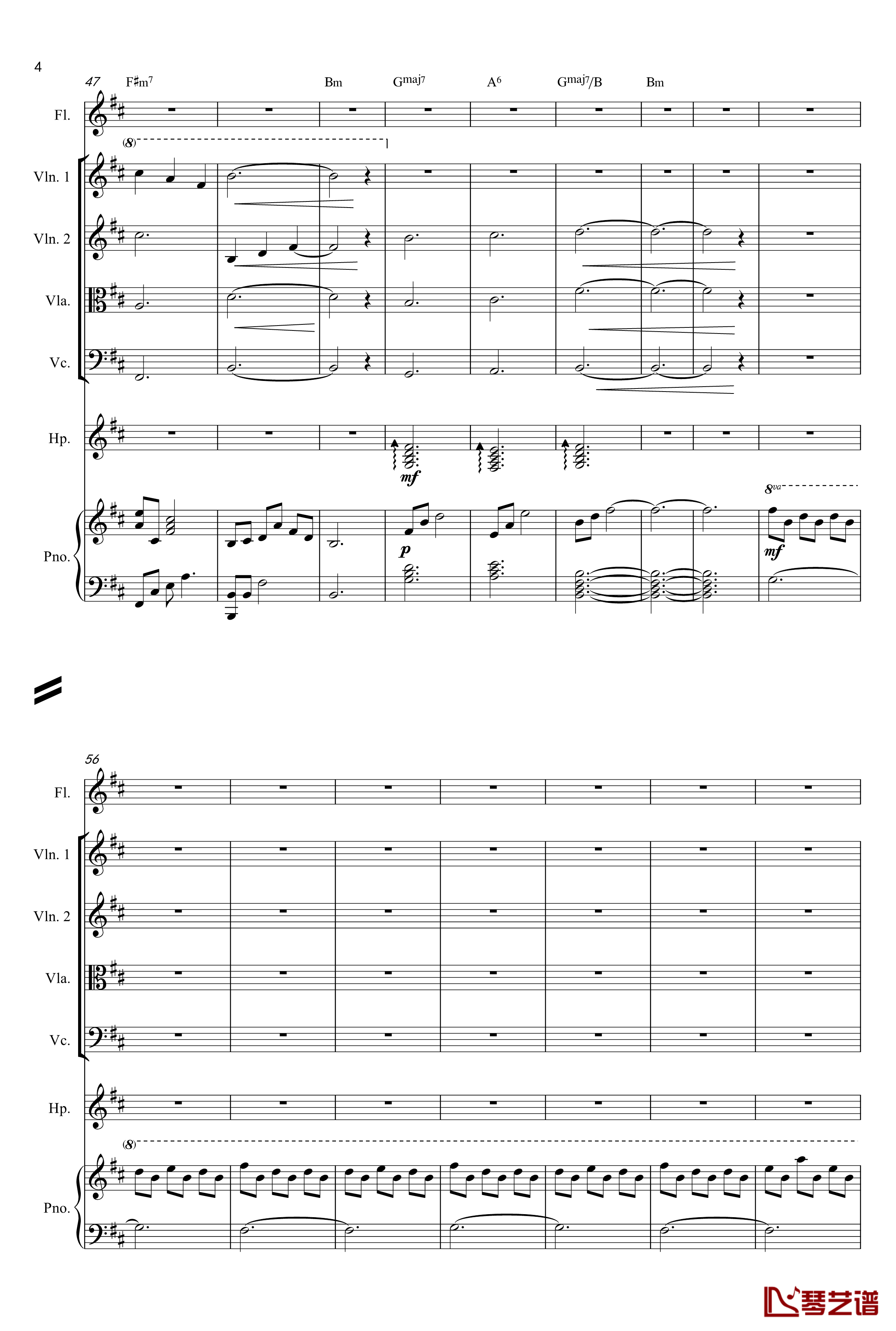 缘之空ED钢琴谱-遠い空へヨスガノソラメインテ マ总谱4