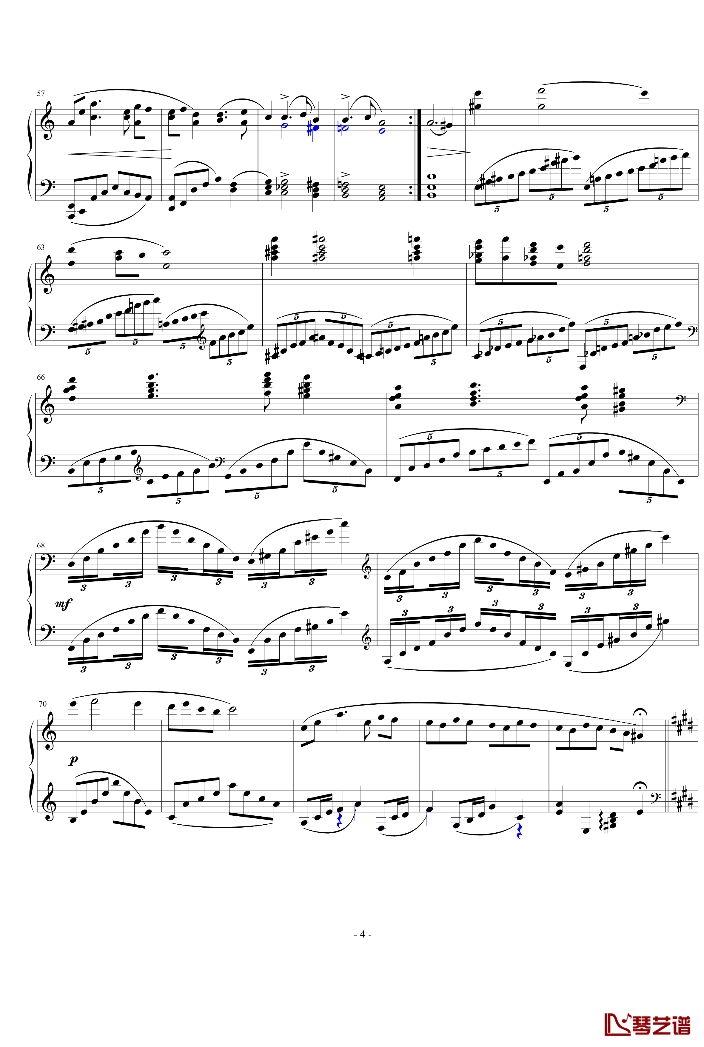 暖春钢琴谱-练习曲-四季-yutianyue1264