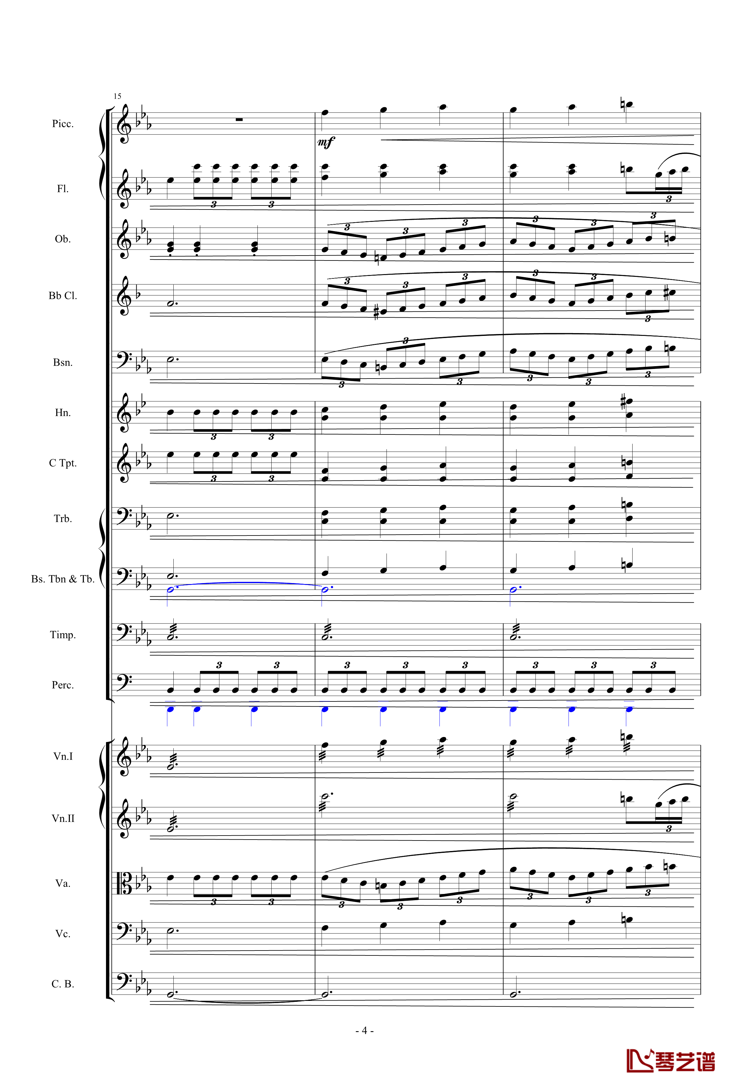 愤怒的小鸟交响曲第三乐章Op.5 no.3钢琴谱-105725784