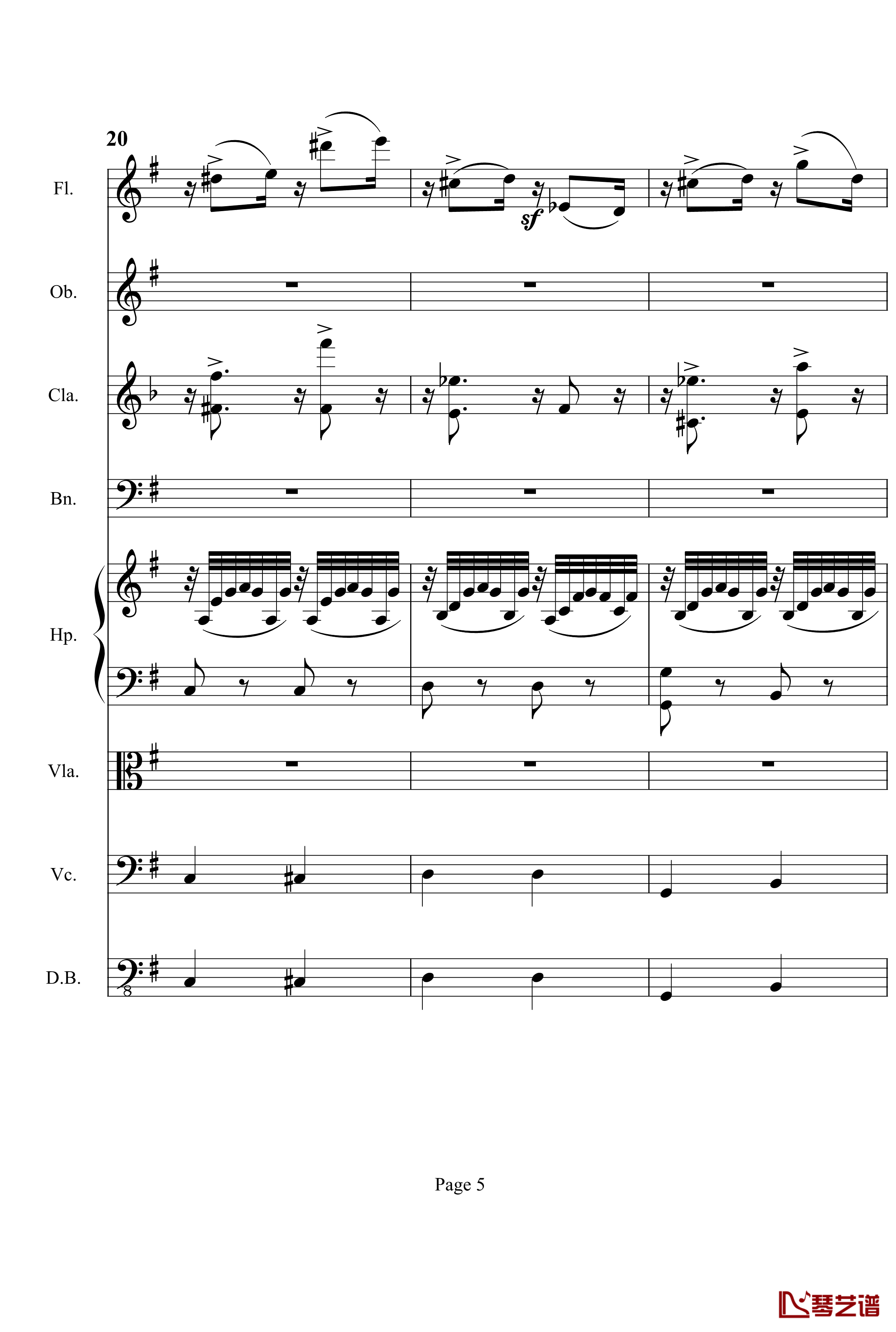 奏鸣曲之交响钢琴谱-第3首-Ⅱ-贝多芬-beethoven5
