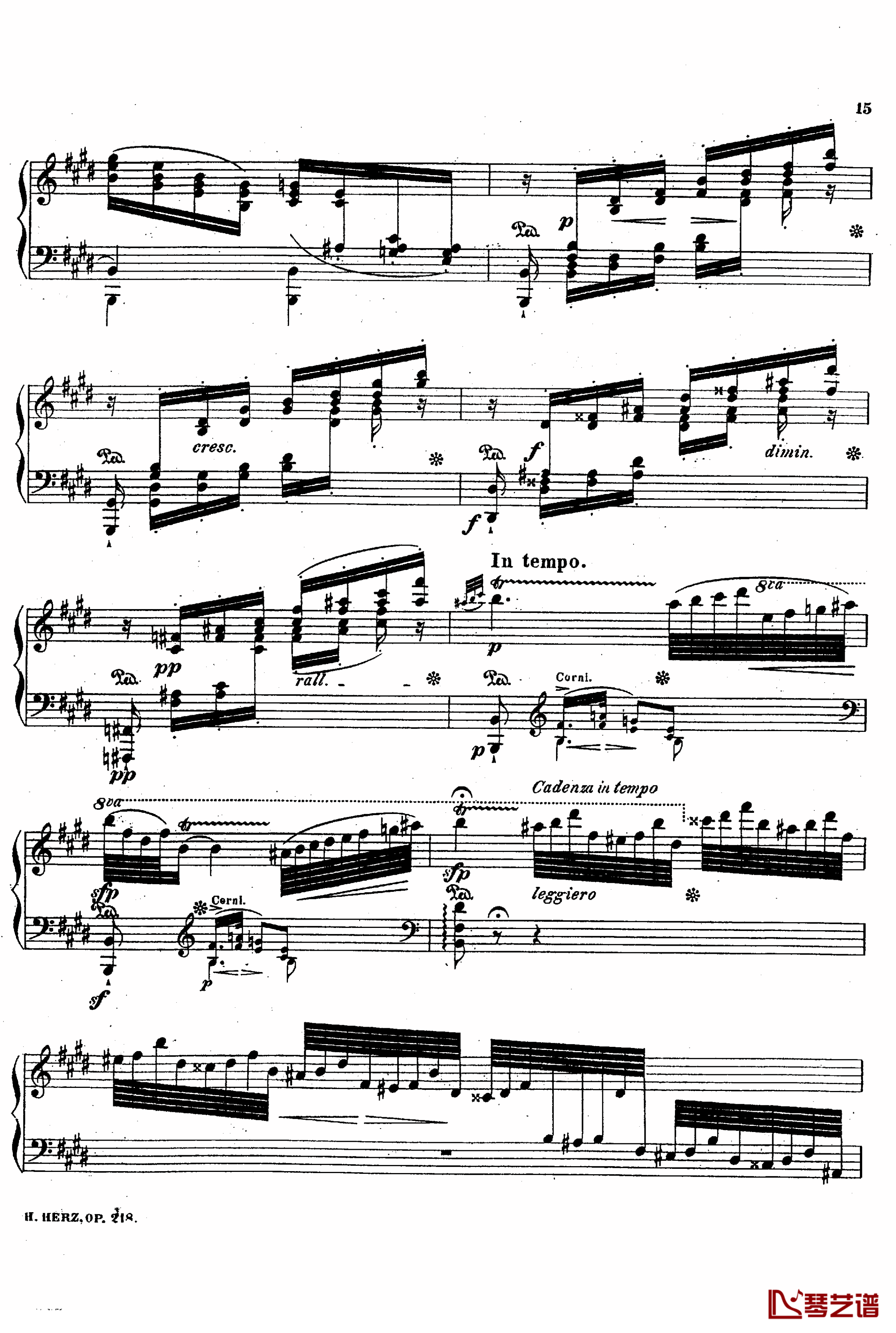 降A大调第八钢琴协奏曲Op.218钢琴谱-赫尔兹14