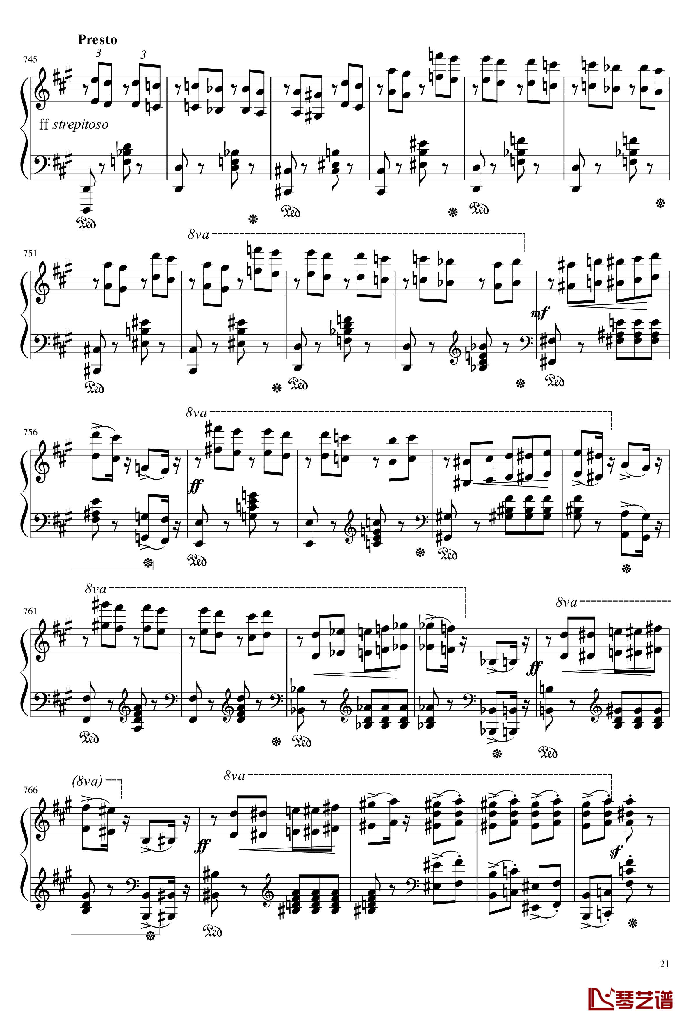 Mephisto Waltz No. 1 S. 514钢琴谱-李斯特21