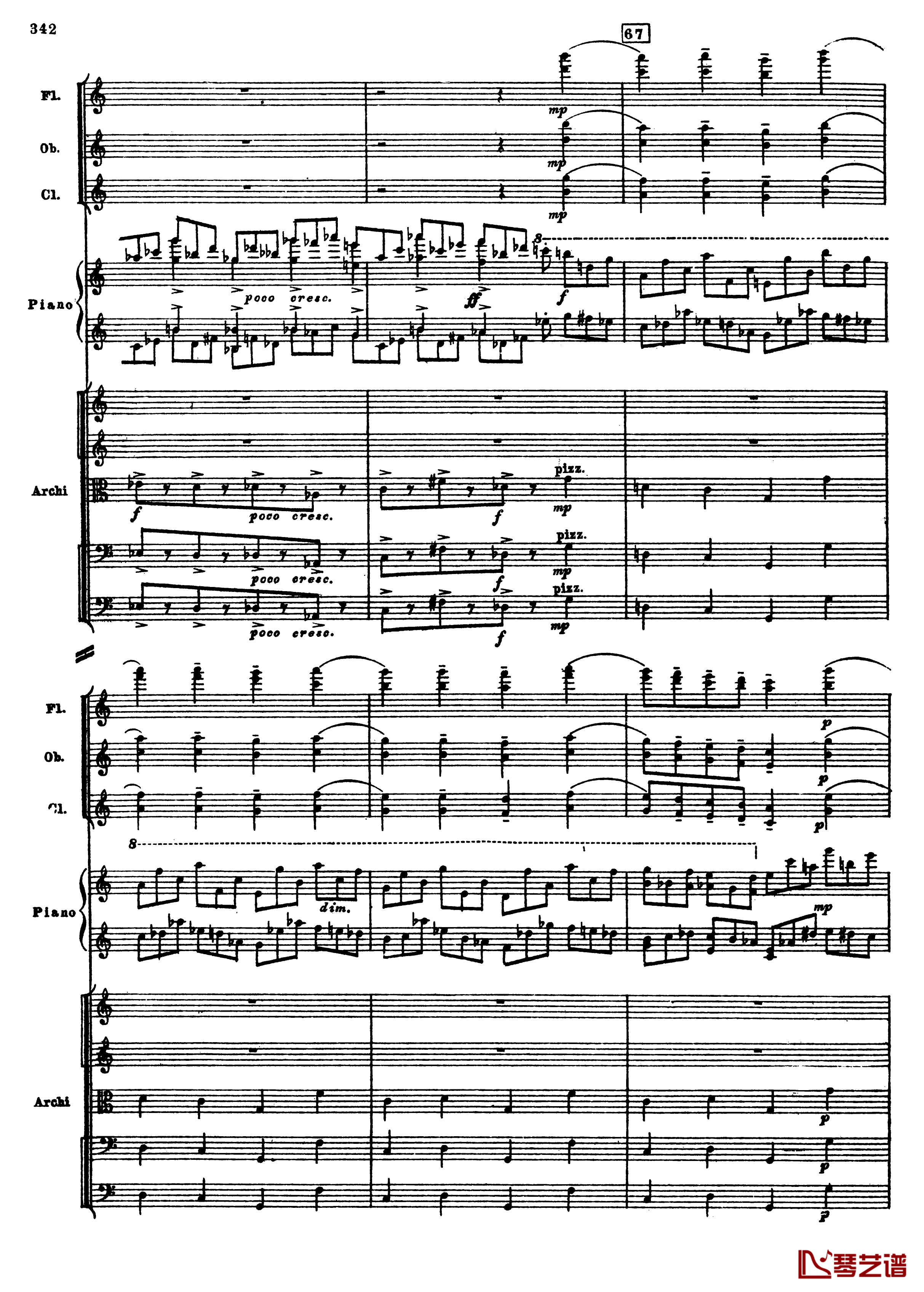 普罗科菲耶夫第三钢琴协奏曲钢琴谱-总谱-普罗科非耶夫74