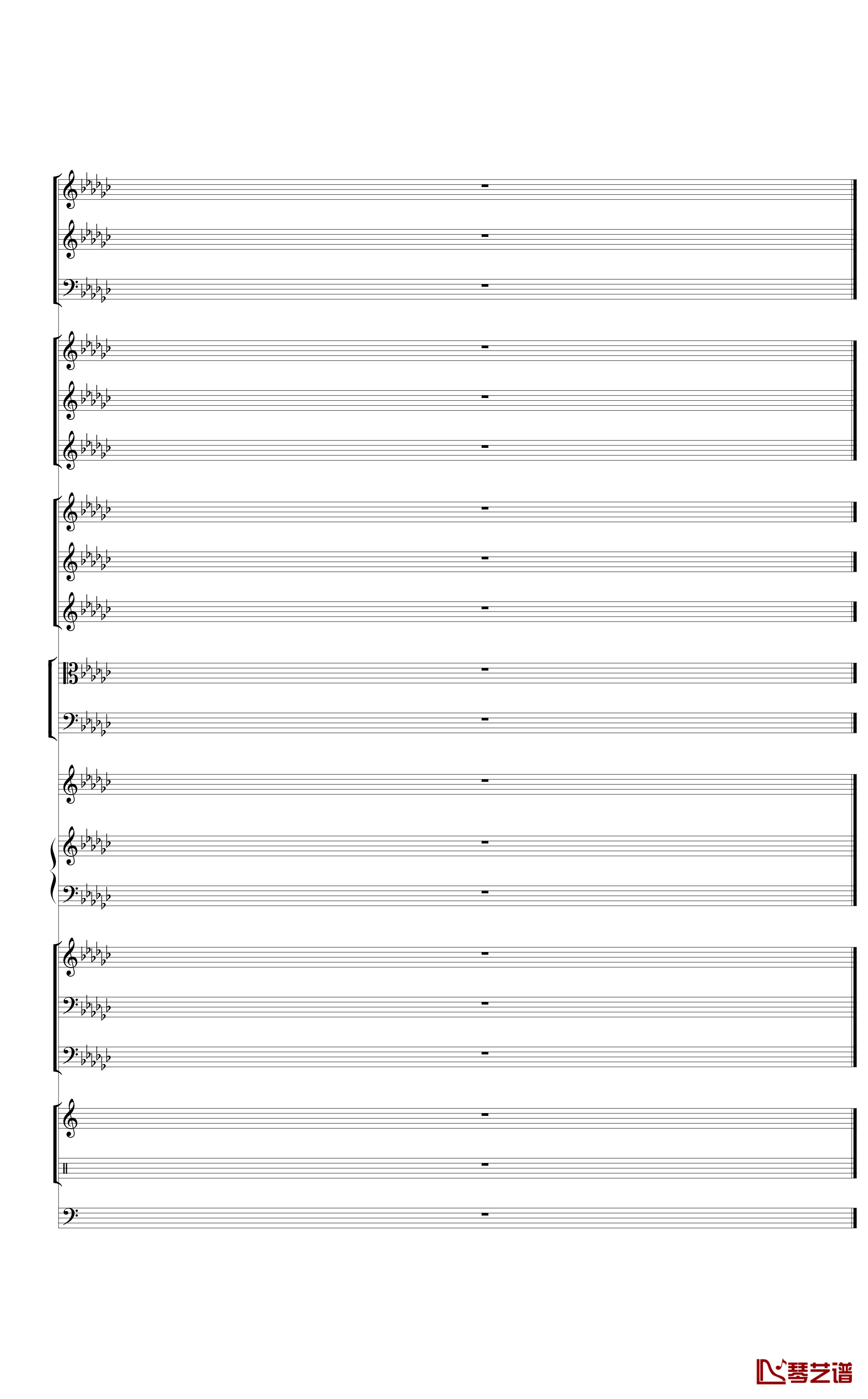 Piano Concerto No.3 in E Flat minor,I钢琴谱-热情而辉煌52