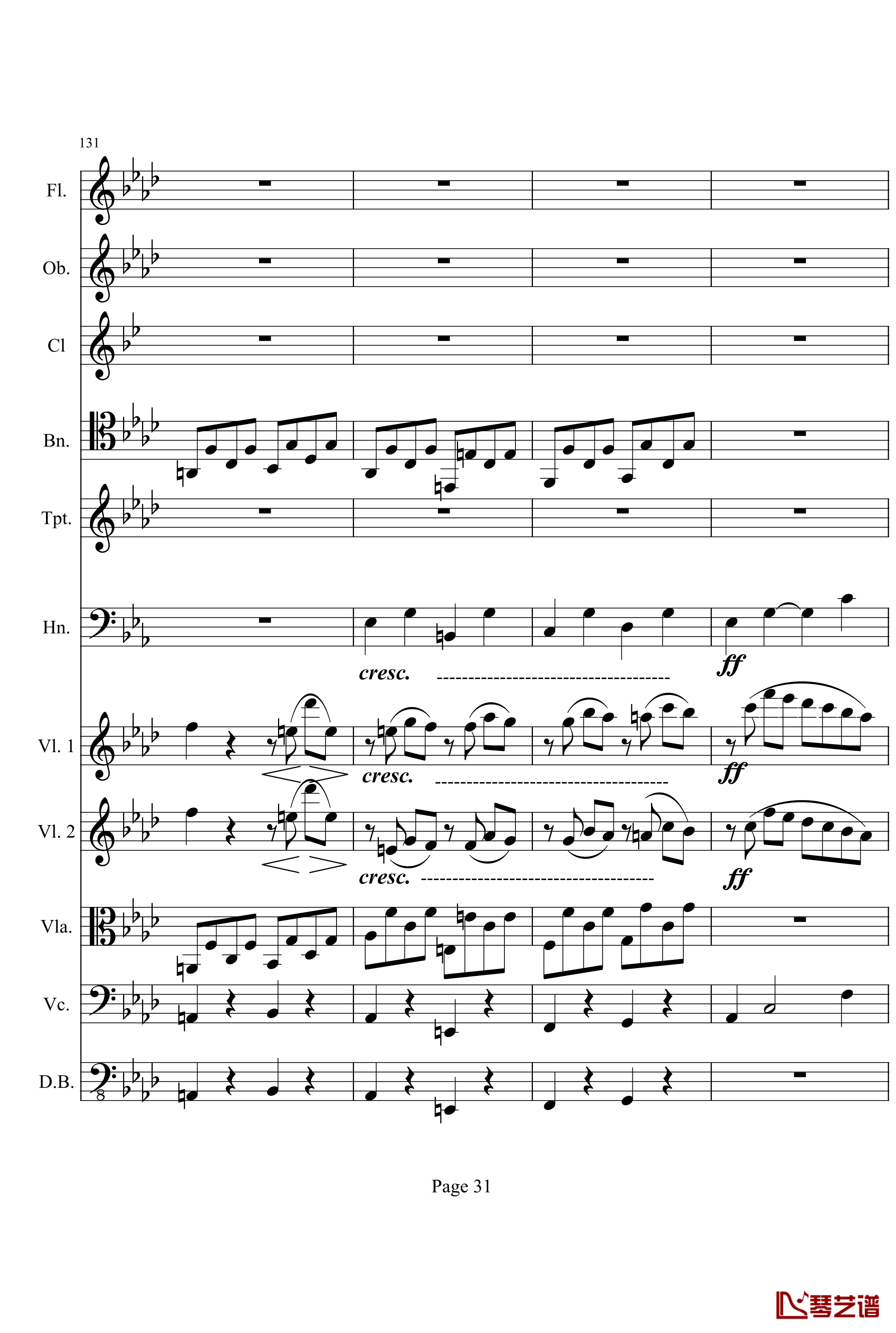 奏鸣曲之交响钢琴谱-第1首-Ⅰ-贝多芬-beethoven31