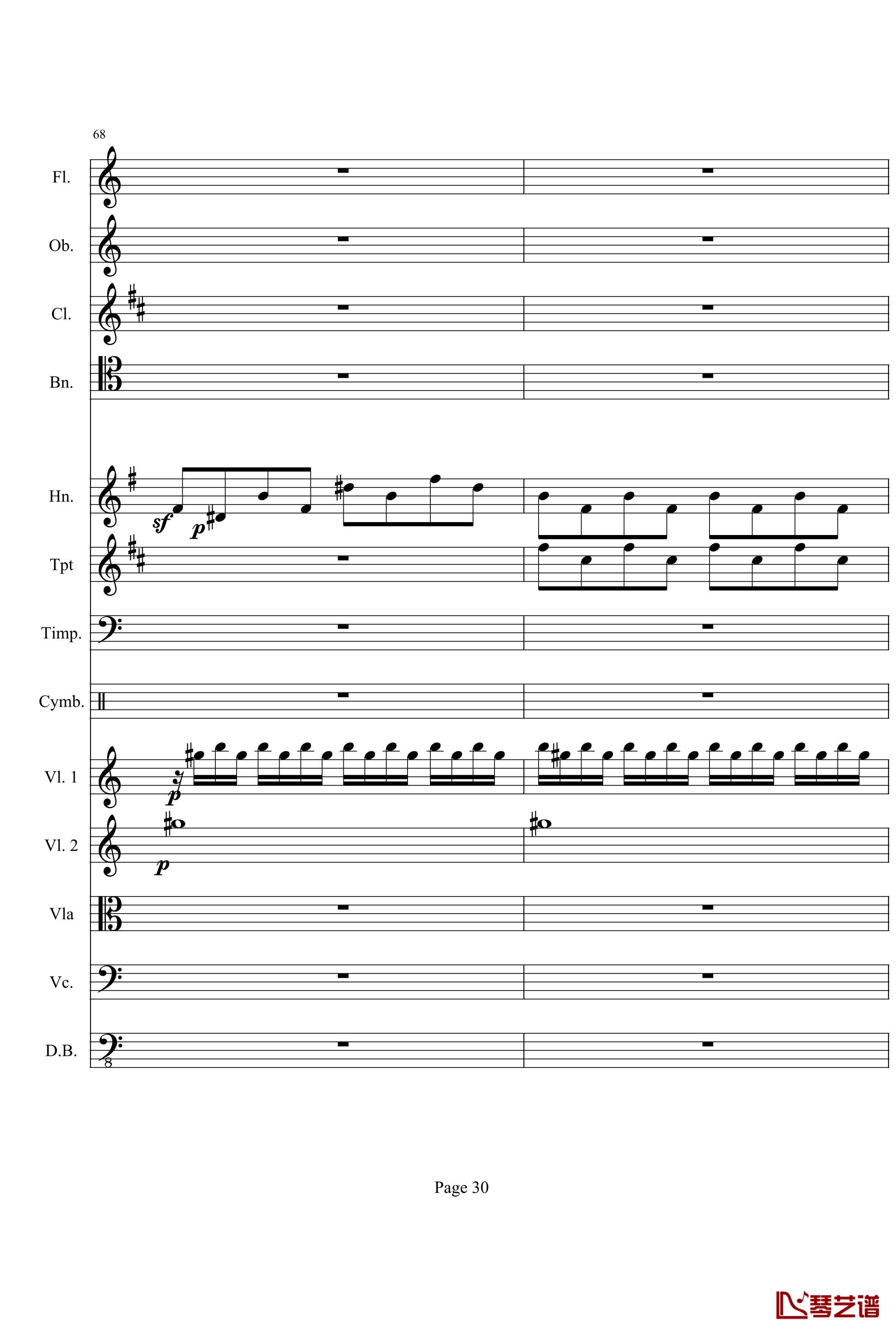 奏鸣曲之交响钢琴谱-第21-Ⅰ-贝多芬-beethoven30