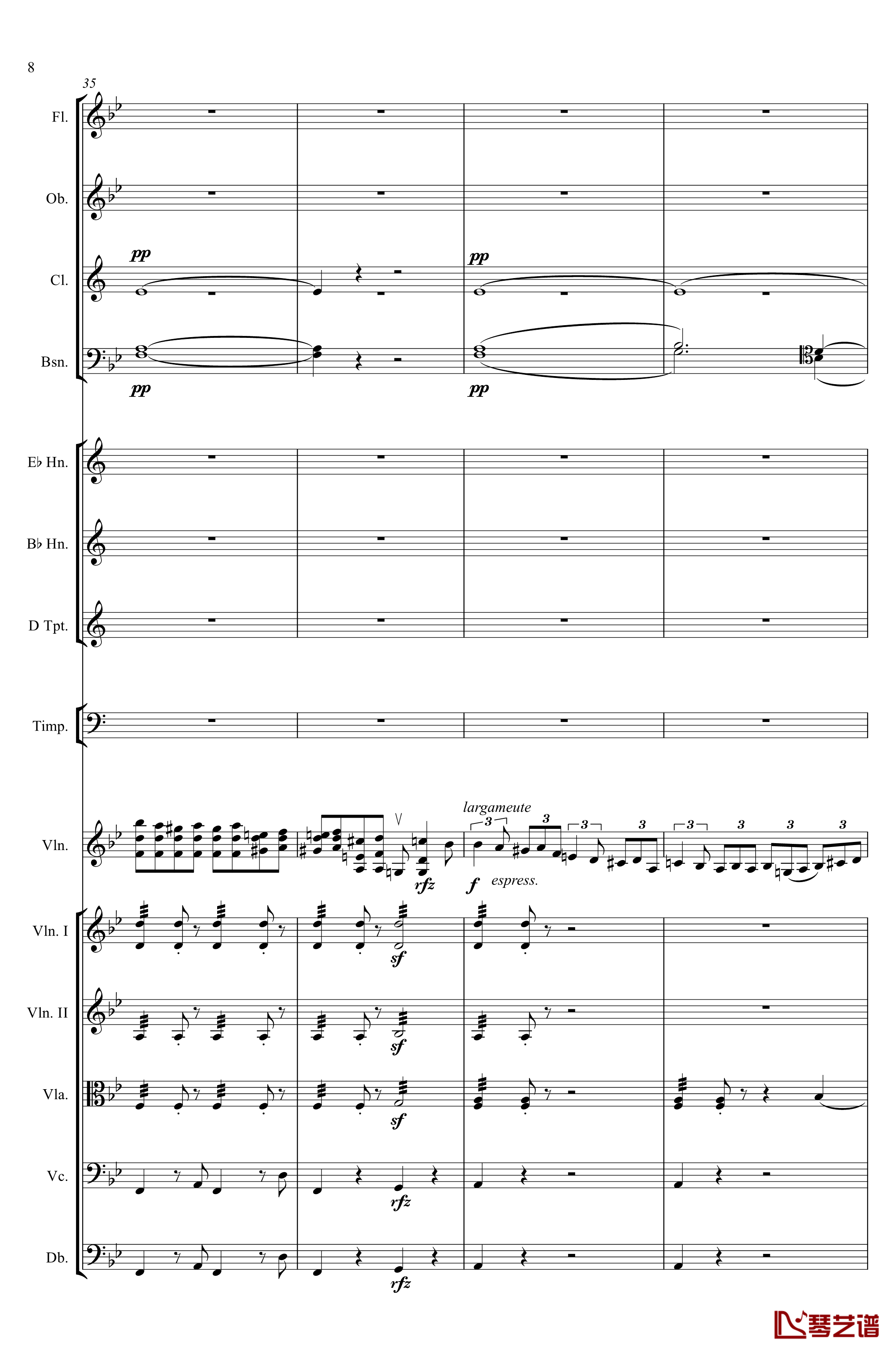 g小调第1小提琴协奏曲Op.26钢琴谱-第一乐章-Max Bruch8