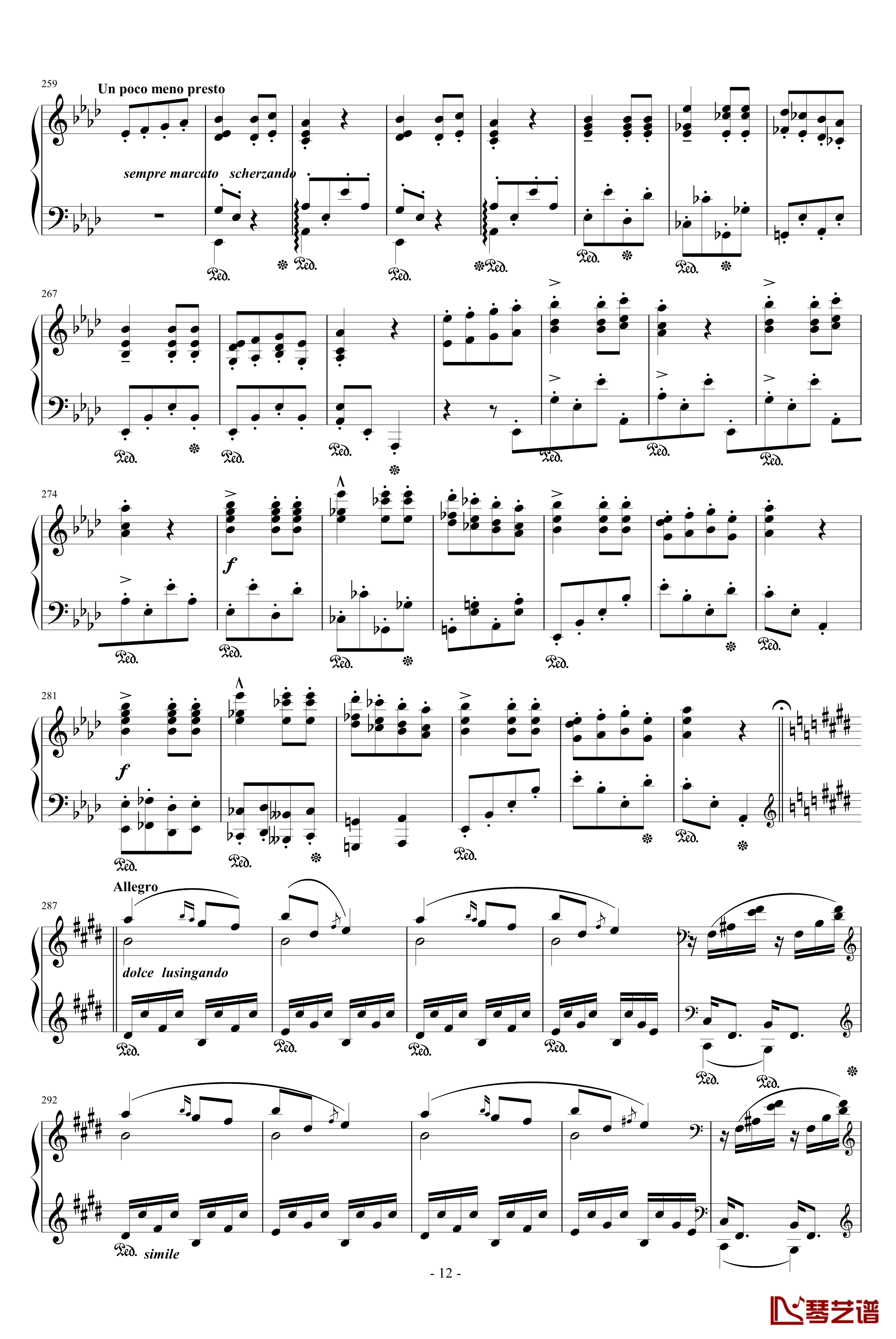 匈牙利狂想曲第9号钢琴谱-19首匈狂里篇幅最浩大、技巧最艰深的作品之一-李斯特12