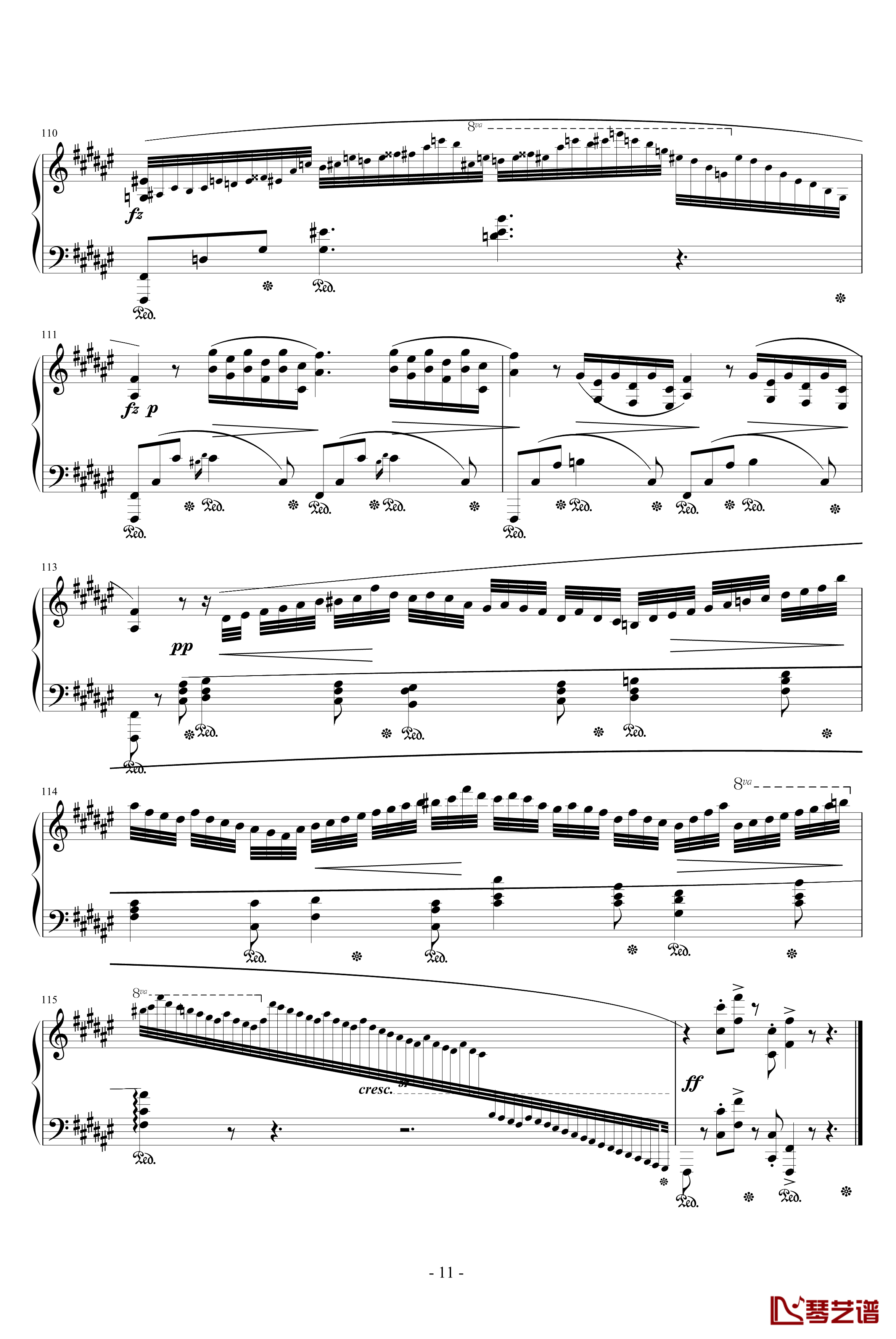 船歌钢琴谱-肖邦-chopin11