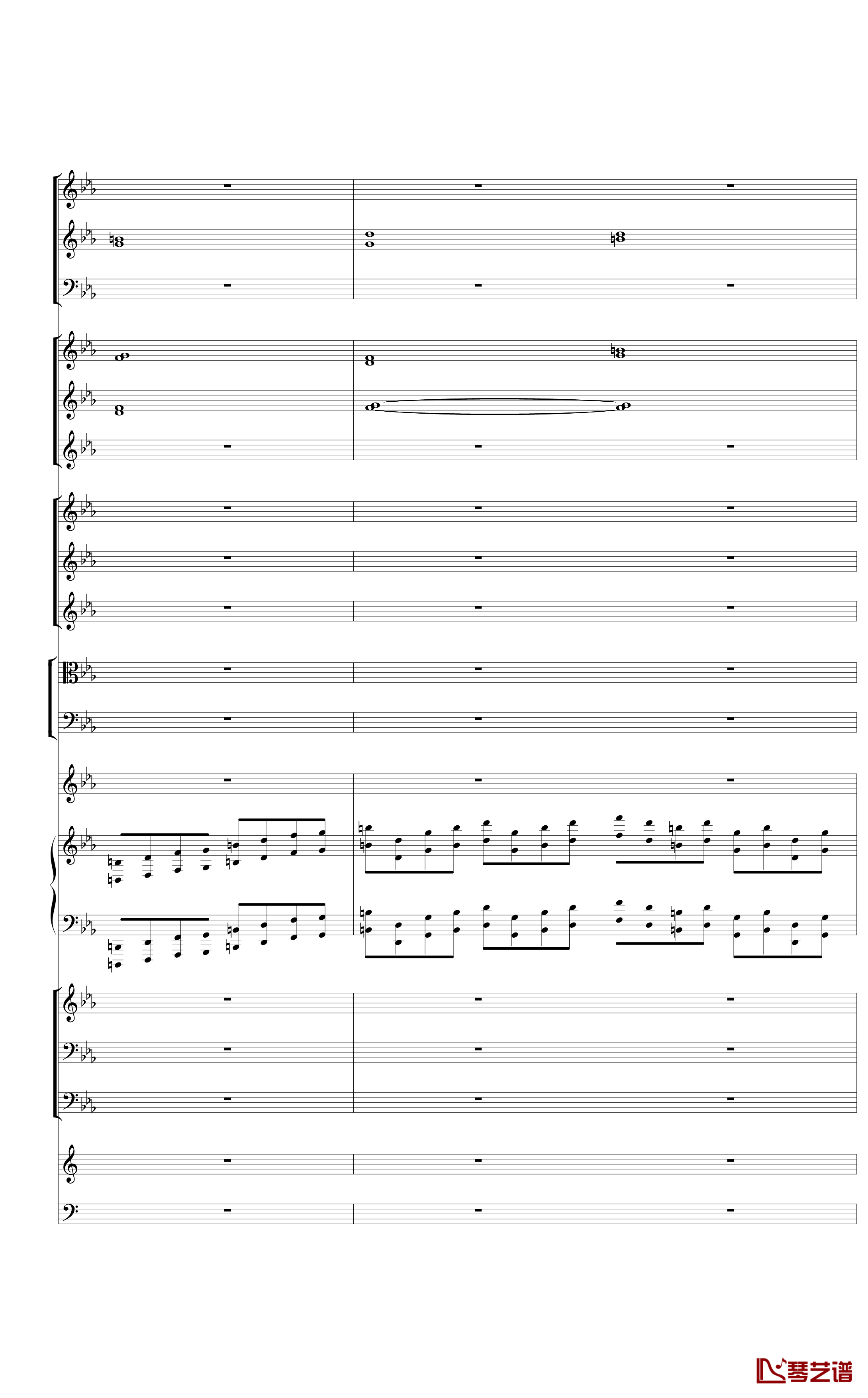 Piano Concerto No.3 in E Flat minor,I钢琴谱-热情而辉煌24