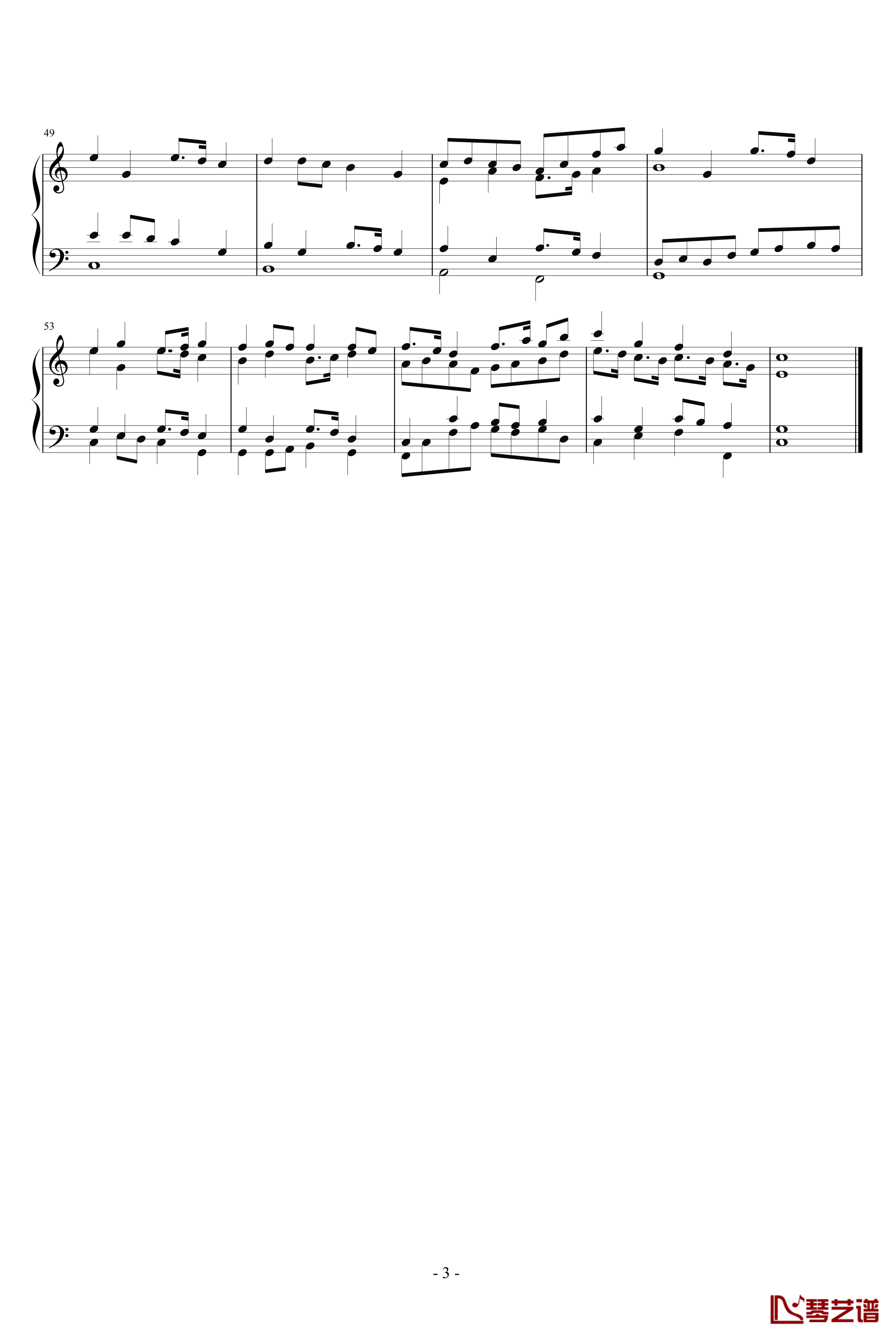 C大调前奏曲与赋格钢琴谱-心兰3