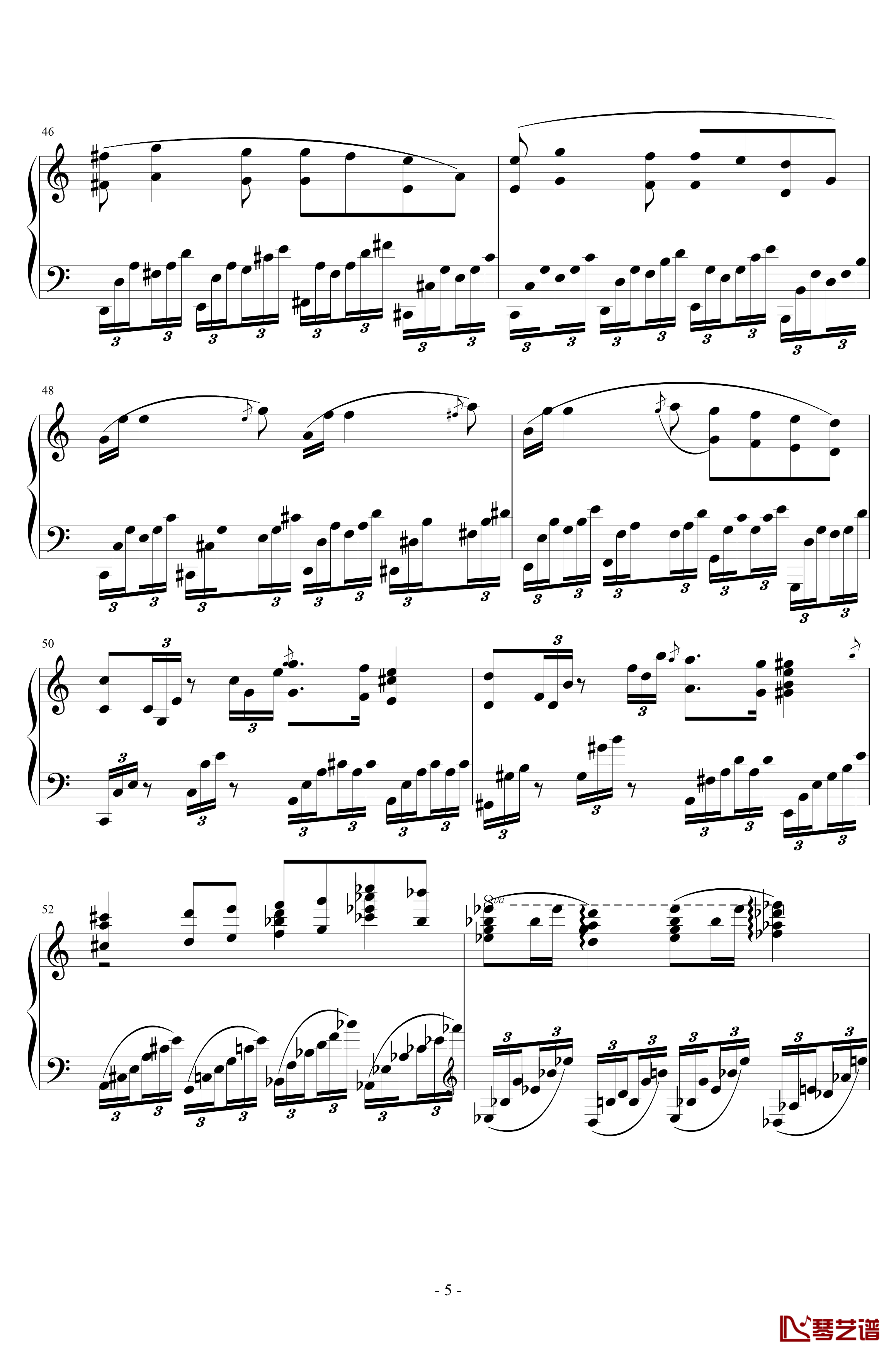 Ballade No.1, Op.92钢琴谱-一个球5